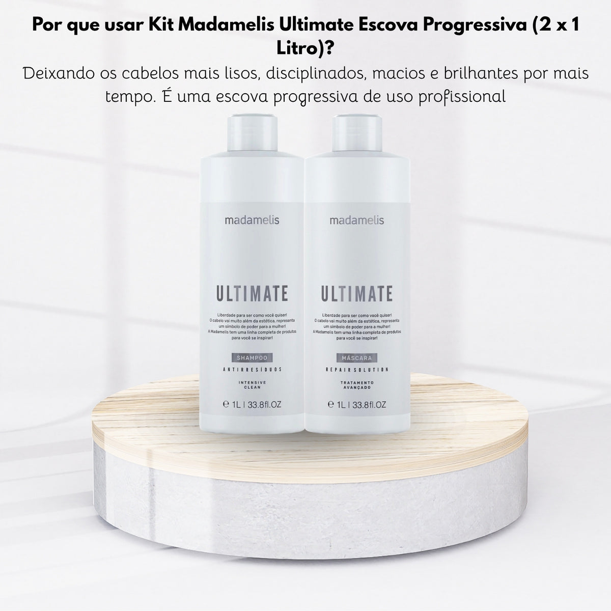 Kit Madamelis Ultimate Escova Progressiva (2 x 1 Litro)