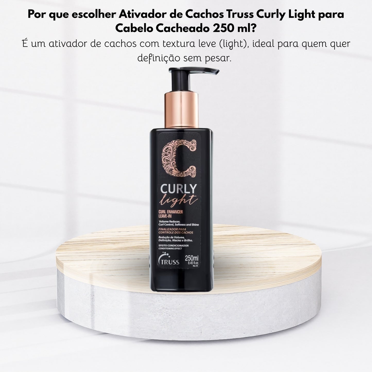 Ativador de Cachos Truss Curly Light para Cabelo Cacheado 250 ml