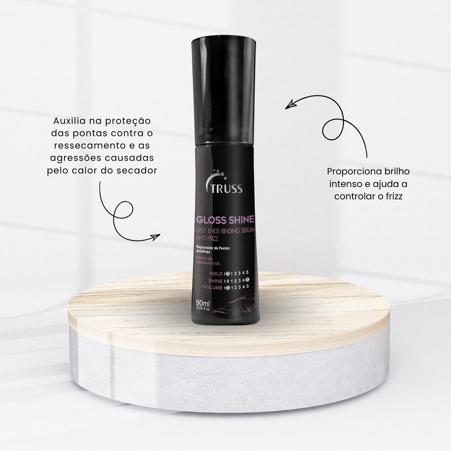Truss Gloss Shine Sérum Oleo Reparador de Pontas 90 ml
