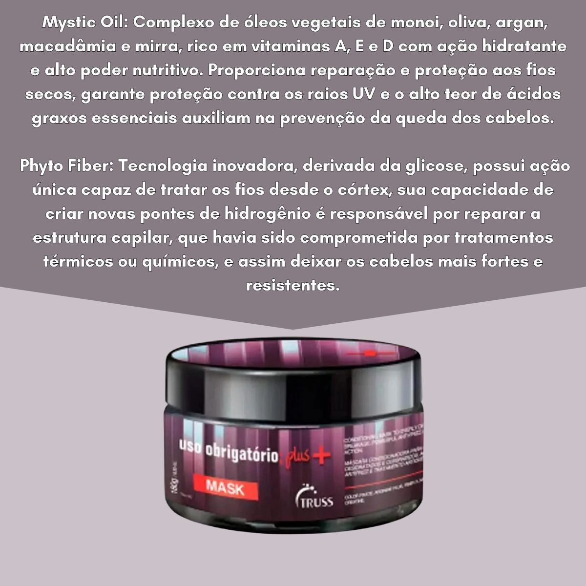 Máscara Truss Uso Obrigatório Plus+ 180 g