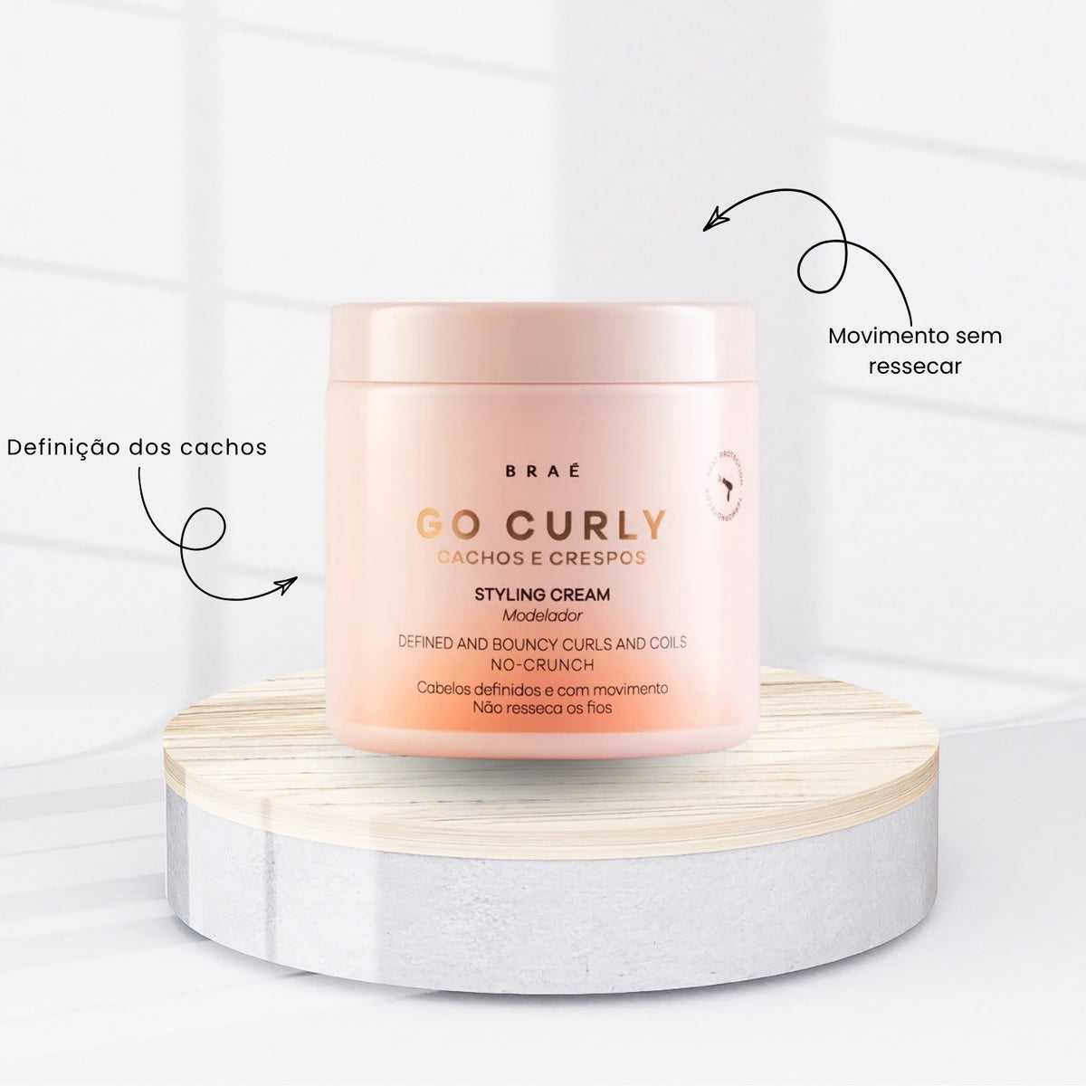 Braé Go Curly Styling Cream Modelador 500 g