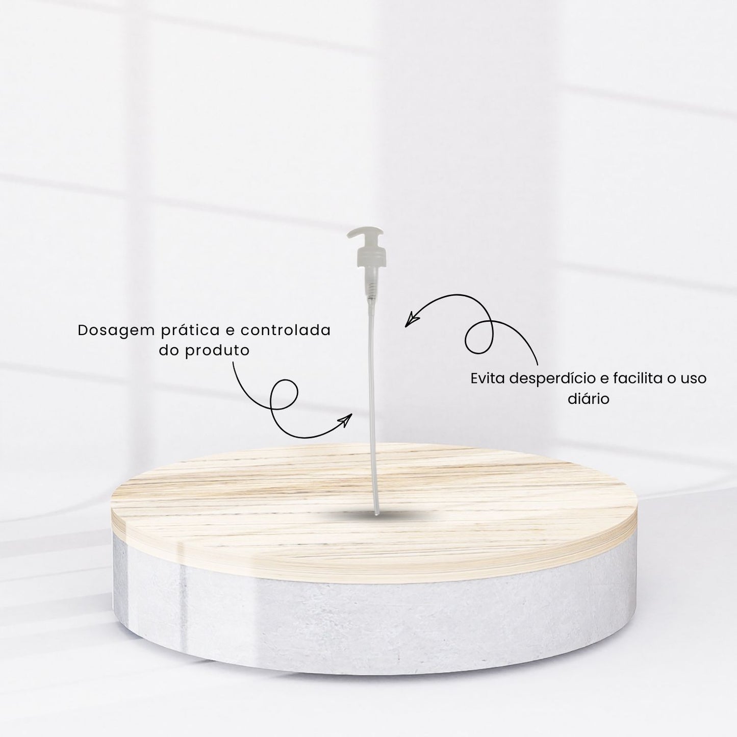 Válvula Dosadora Pump para Shampoo e Condicionador 1 Litro