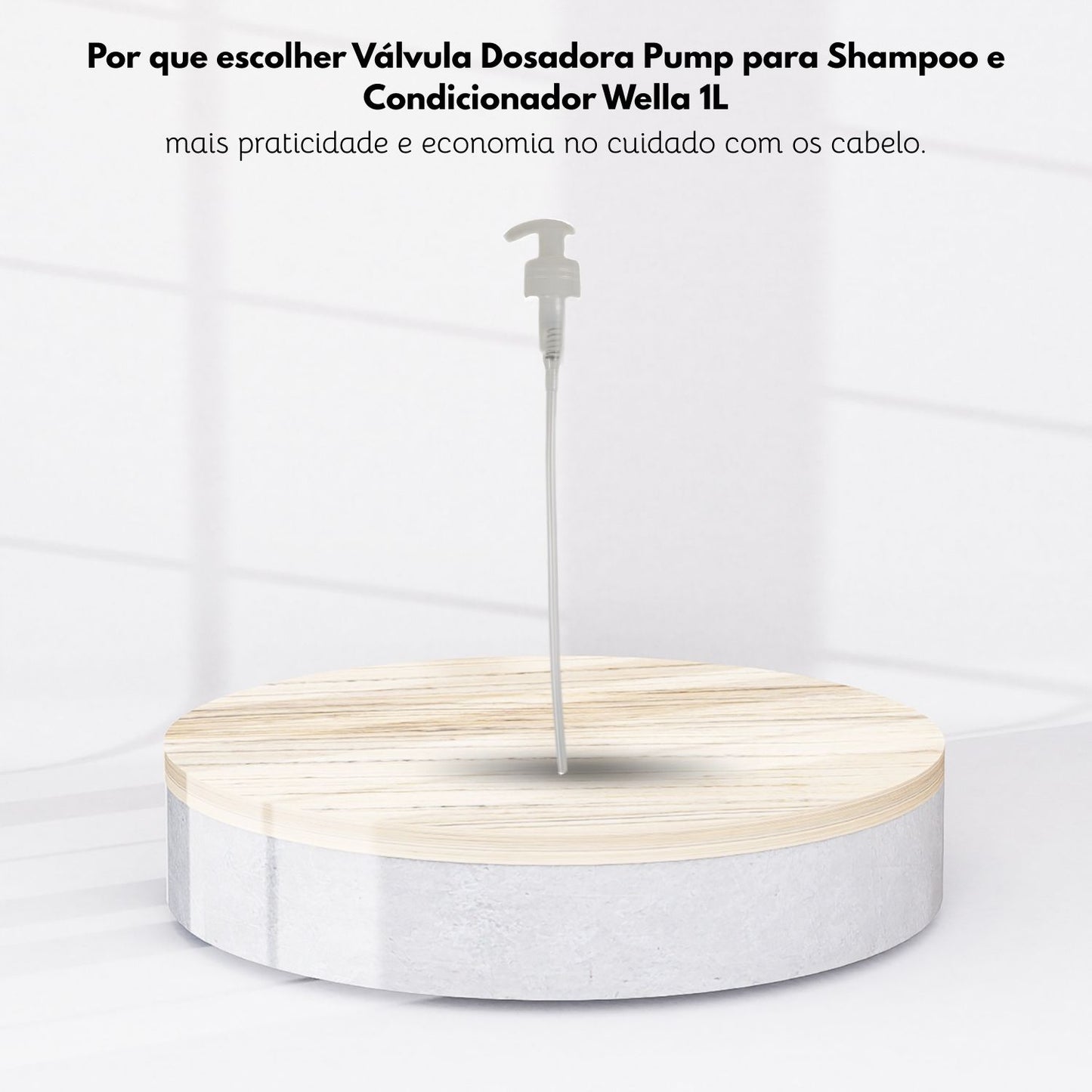 Válvula Dosadora Pump para Shampoo e Condicionador 1 Litro