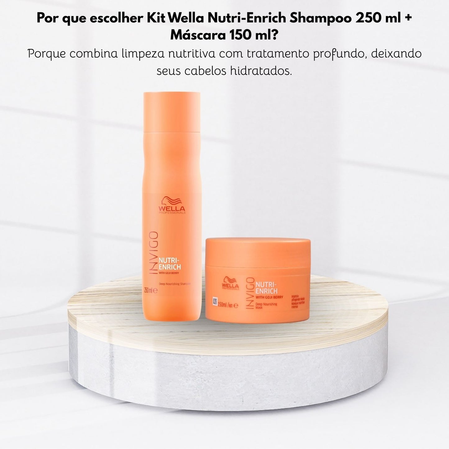 Kit Wella Nutri-Enrich Shampoo 250 ml + Máscara 150 ml