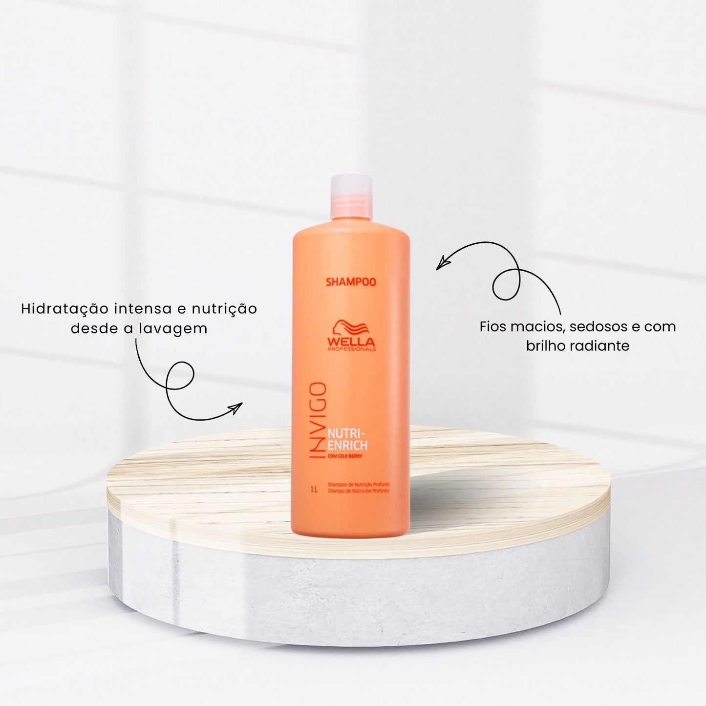 Kit Wella Nutri-Enrich Duo Shampoo 1 Litro e Condicionador 1 Litro