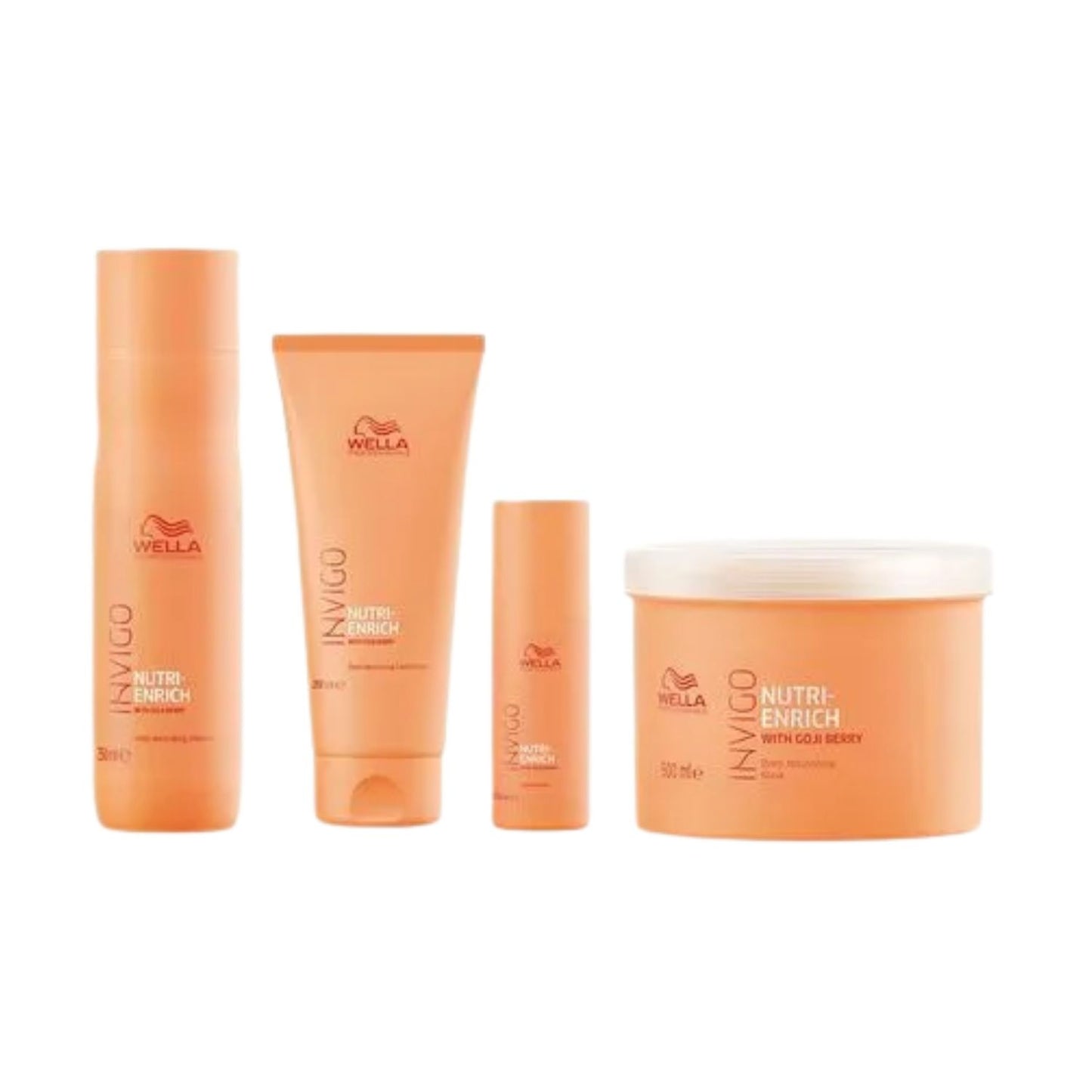 Kit Wella Nutri-Enrich Shampoo + Condicionador + Máscara + Leave-in