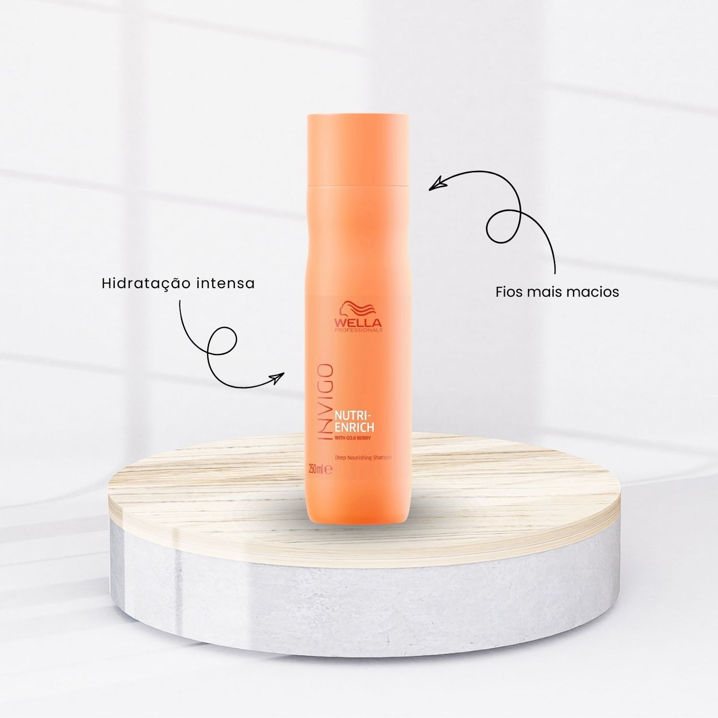 Kit Wella Nutri-Enrich Shampoo + Condicionador + Máscara + Leave-in