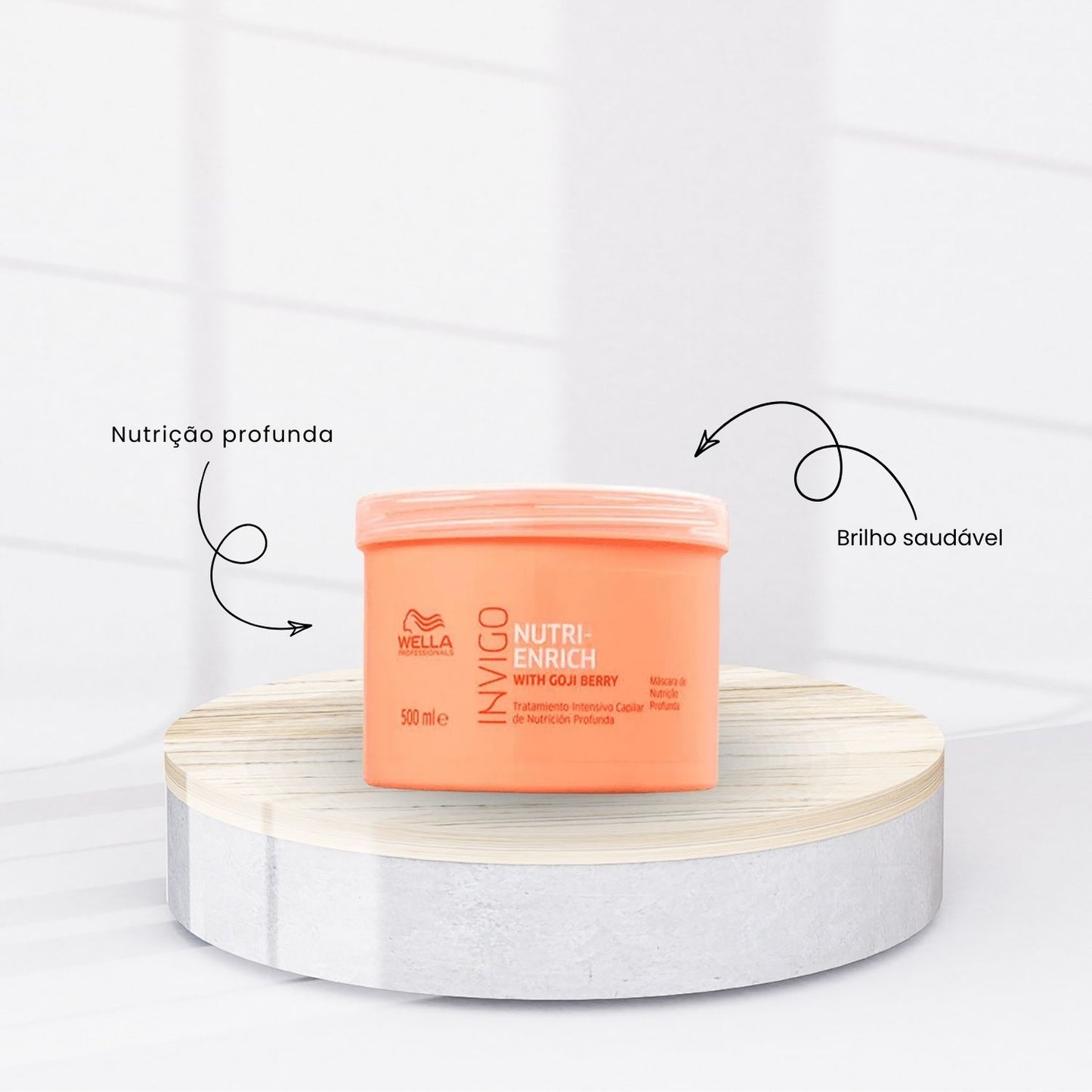 Kit Wella Nutri-Enrich Shampoo + Condicionador + Máscara + Leave-in