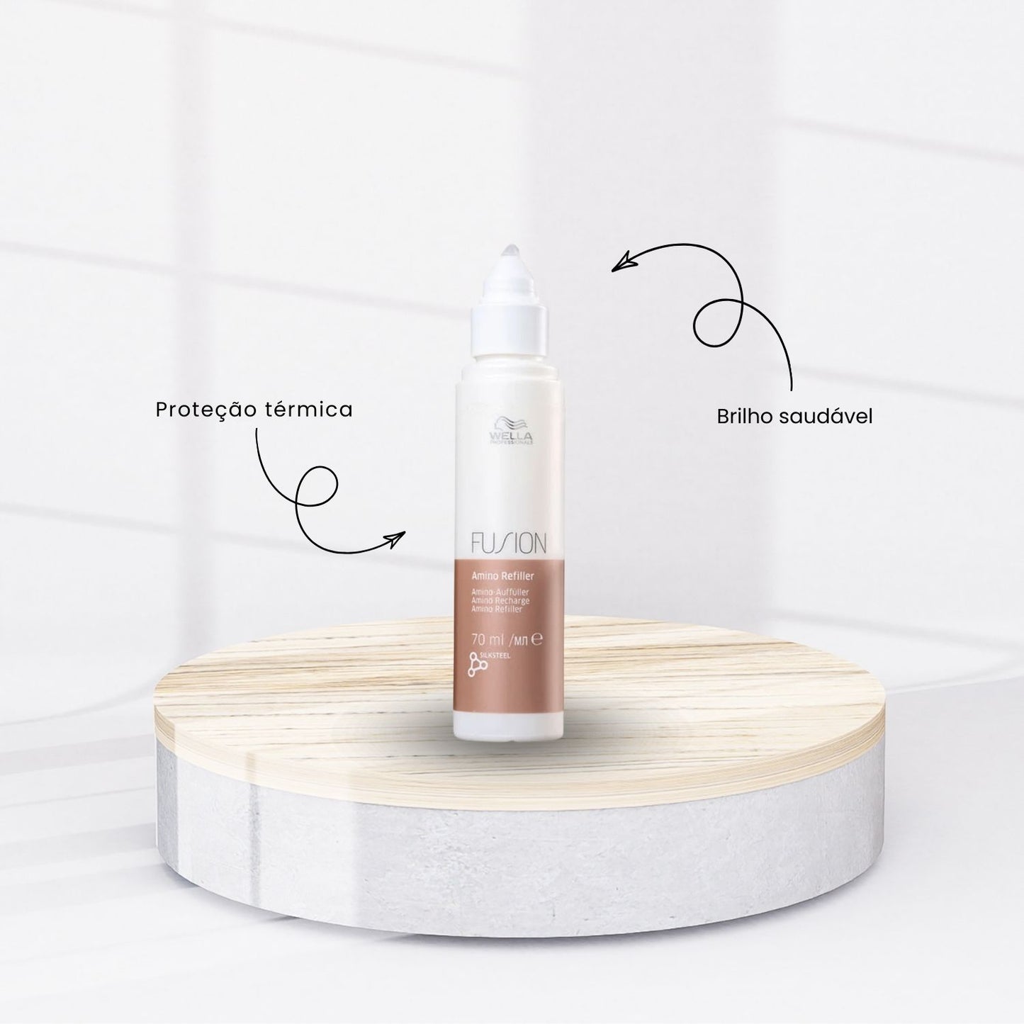 Kit Wella Fusion Shampoo 1 Litro + Máscara 500 ml + Reconstrutor 70 ml