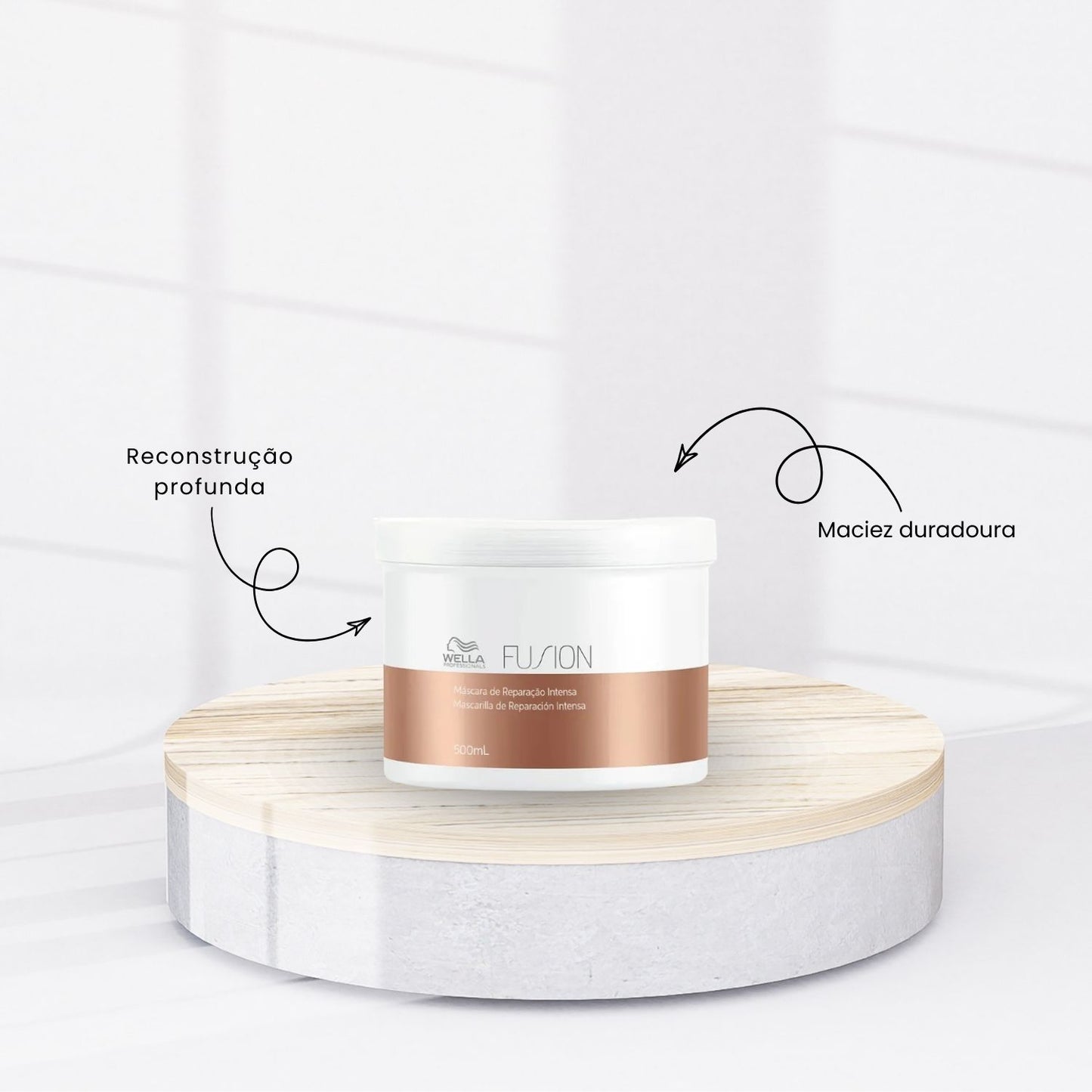 Kit Wella Fusion Shampoo 1 Litro + Máscara 500 ml + Reconstrutor 70 ml