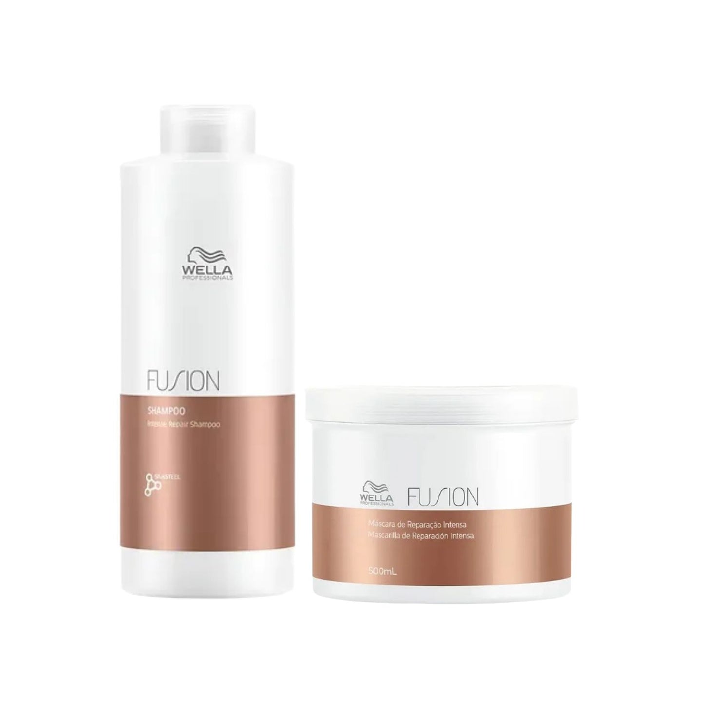 Kit Wella Fusion Shampoo 1 Litro e Máscara 500 ml