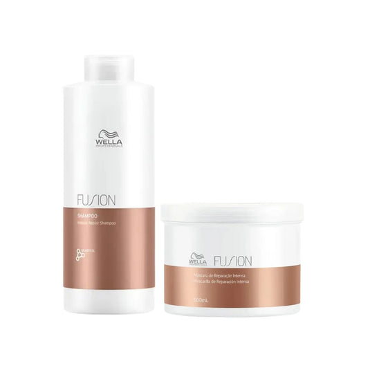 Kit Wella Fusion Shampoo 1 Litro e Máscara 500 ml