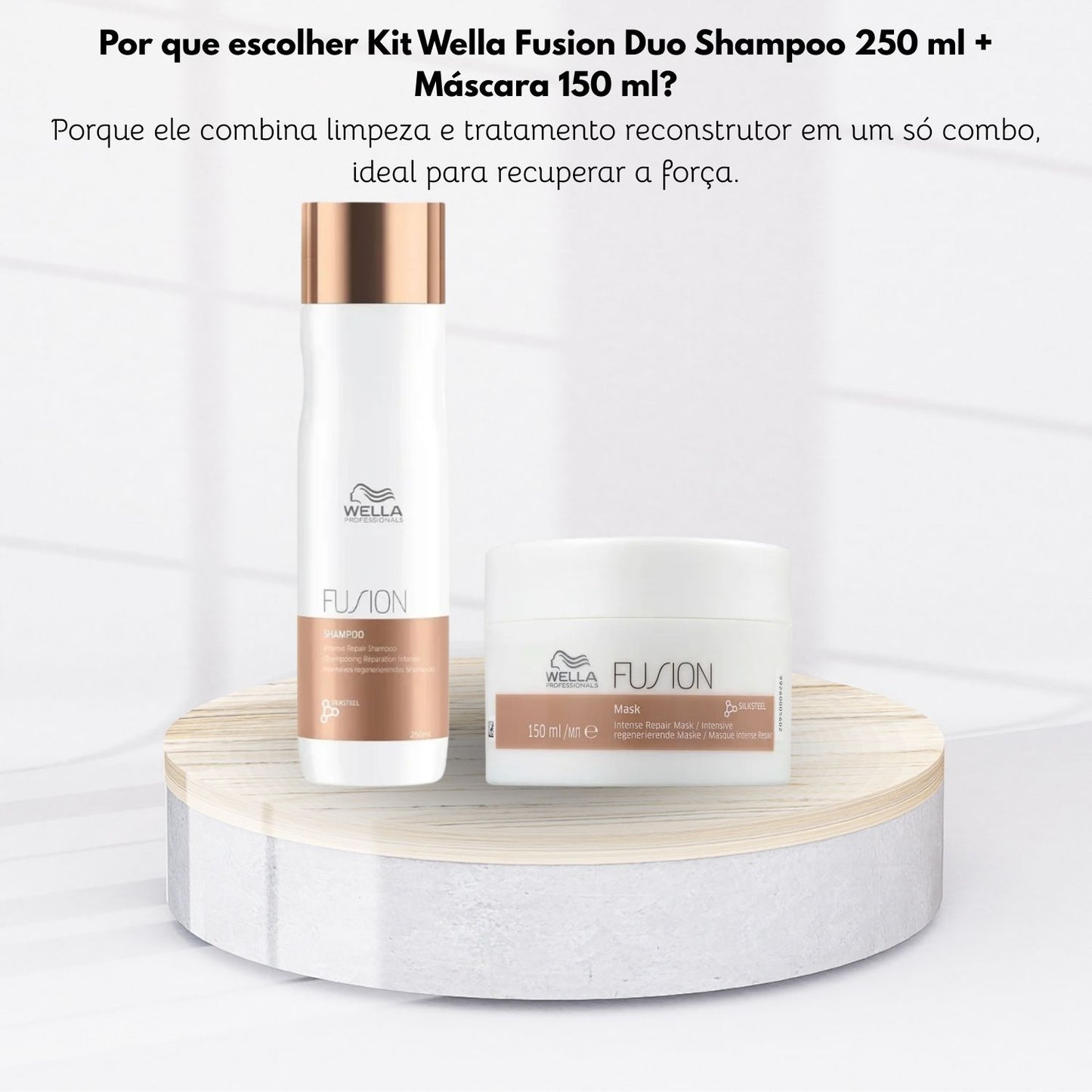 Kit Wella Fusion Duo Shampoo 250 ml + Máscara 150 ml