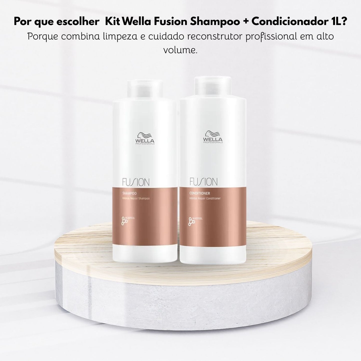 Kit Wella Fusion Shampoo + Condicionador 1 Litro