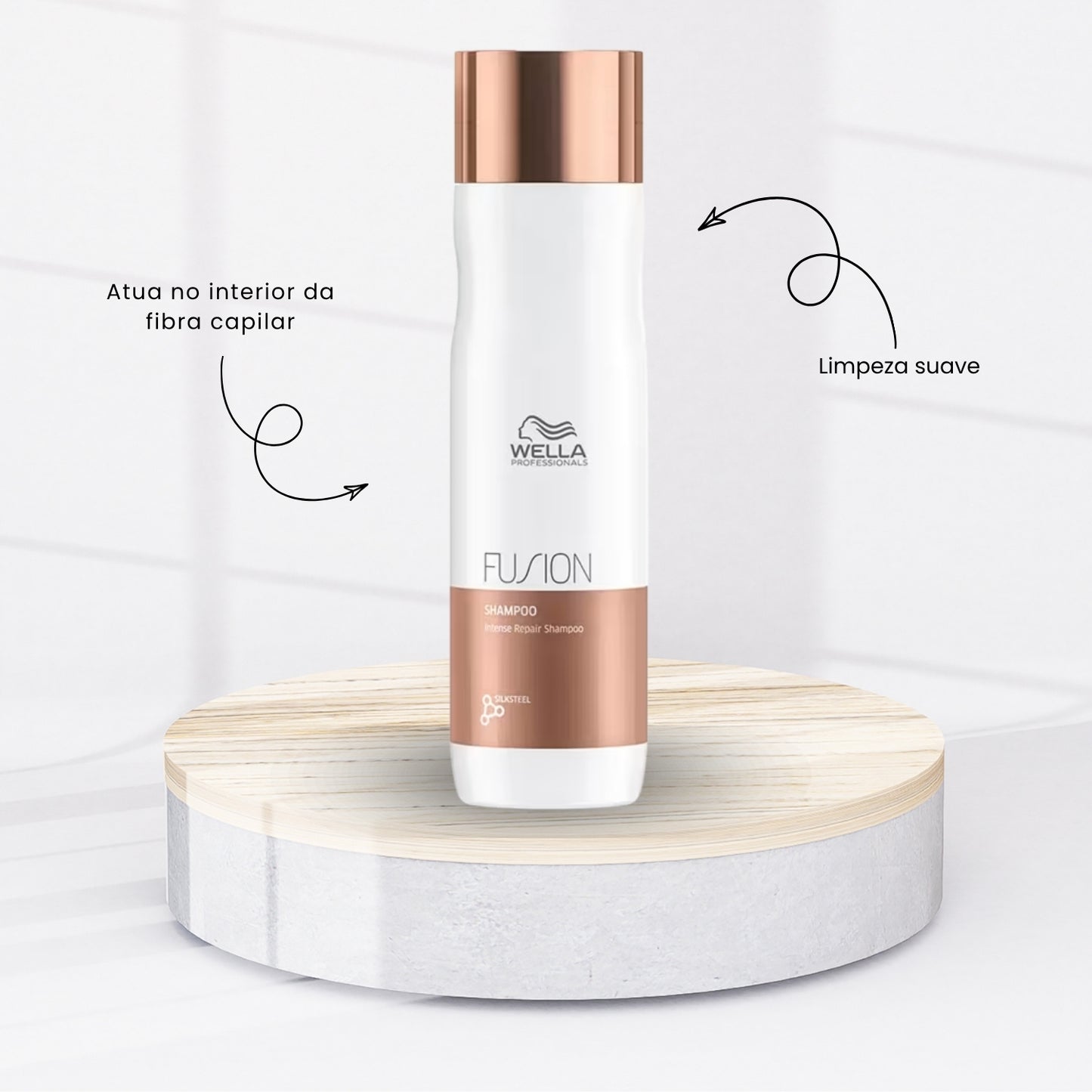 Kit Wella Fusion Shampoo 250 ml + Condicionador 200 ml + Máscara 150 ml