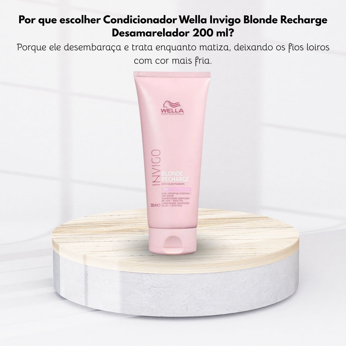 Condicionador Wella Invigo Blonde Recharge Desamarelador 200 ml
