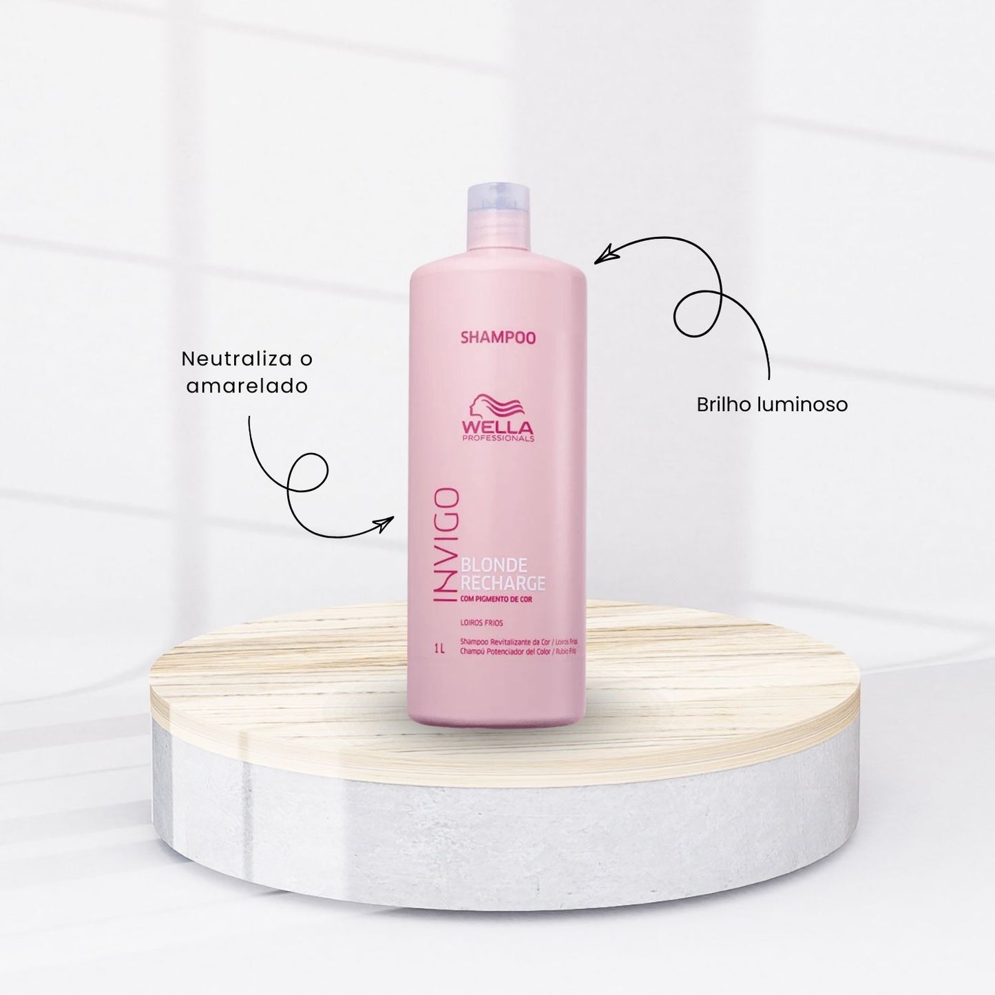 Shampoo Wella Invigo Blonde Recharge Desamarelador 1 Litro
