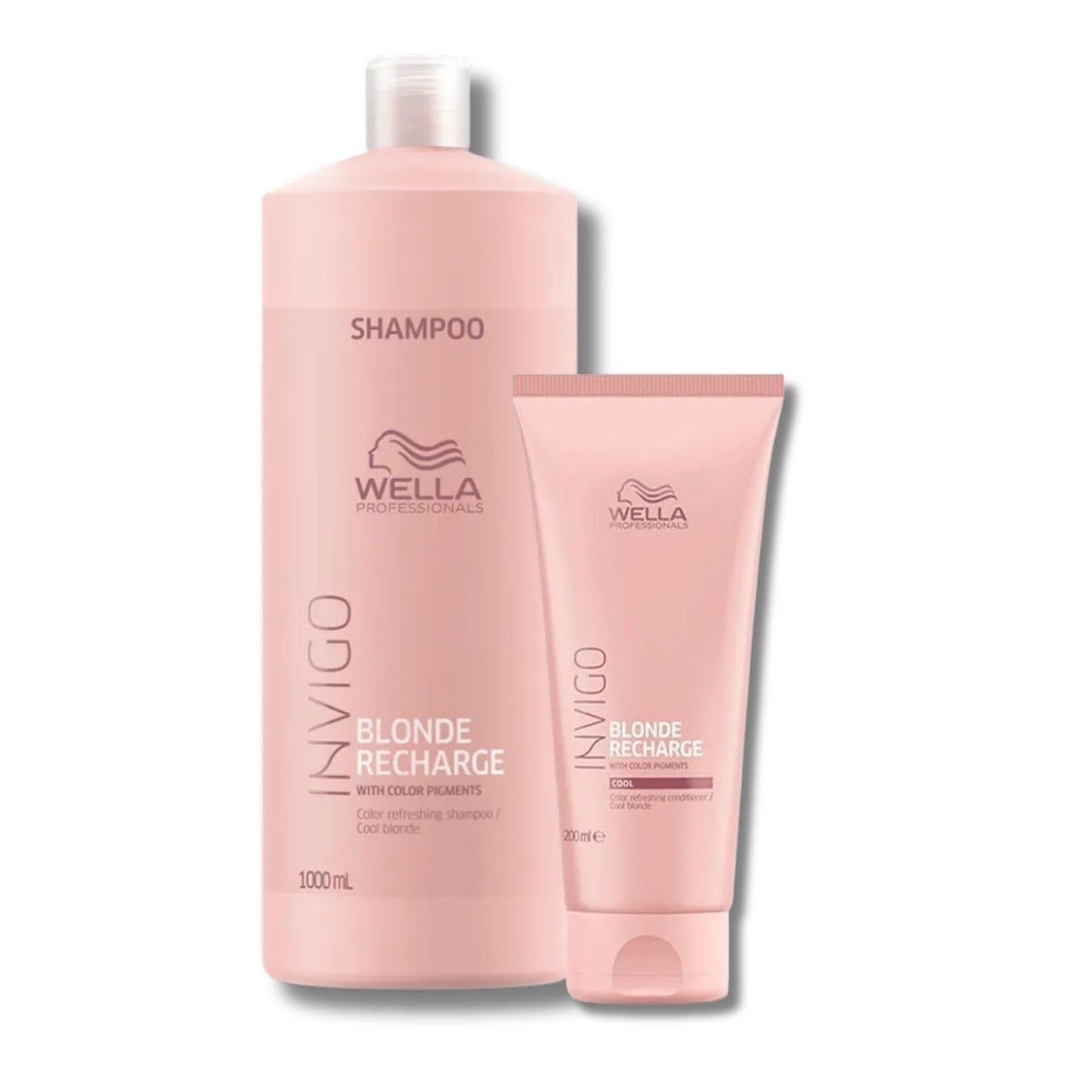 Kit Wella Invigo Blonde Recharge Shampoo 1 Litro + Condicionador 200 ml