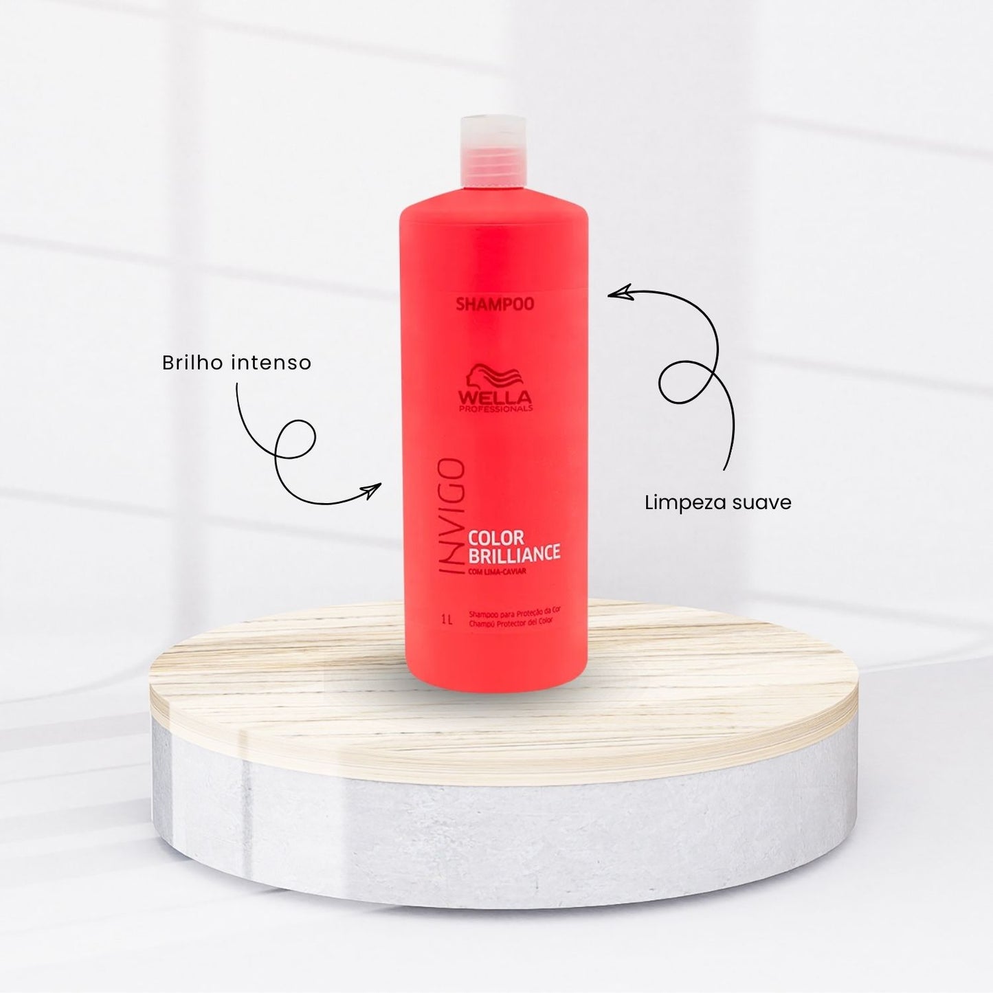 Kit Wella Invigo Color Brilliance Shampoo 1 Litro e Máscara 500 ml