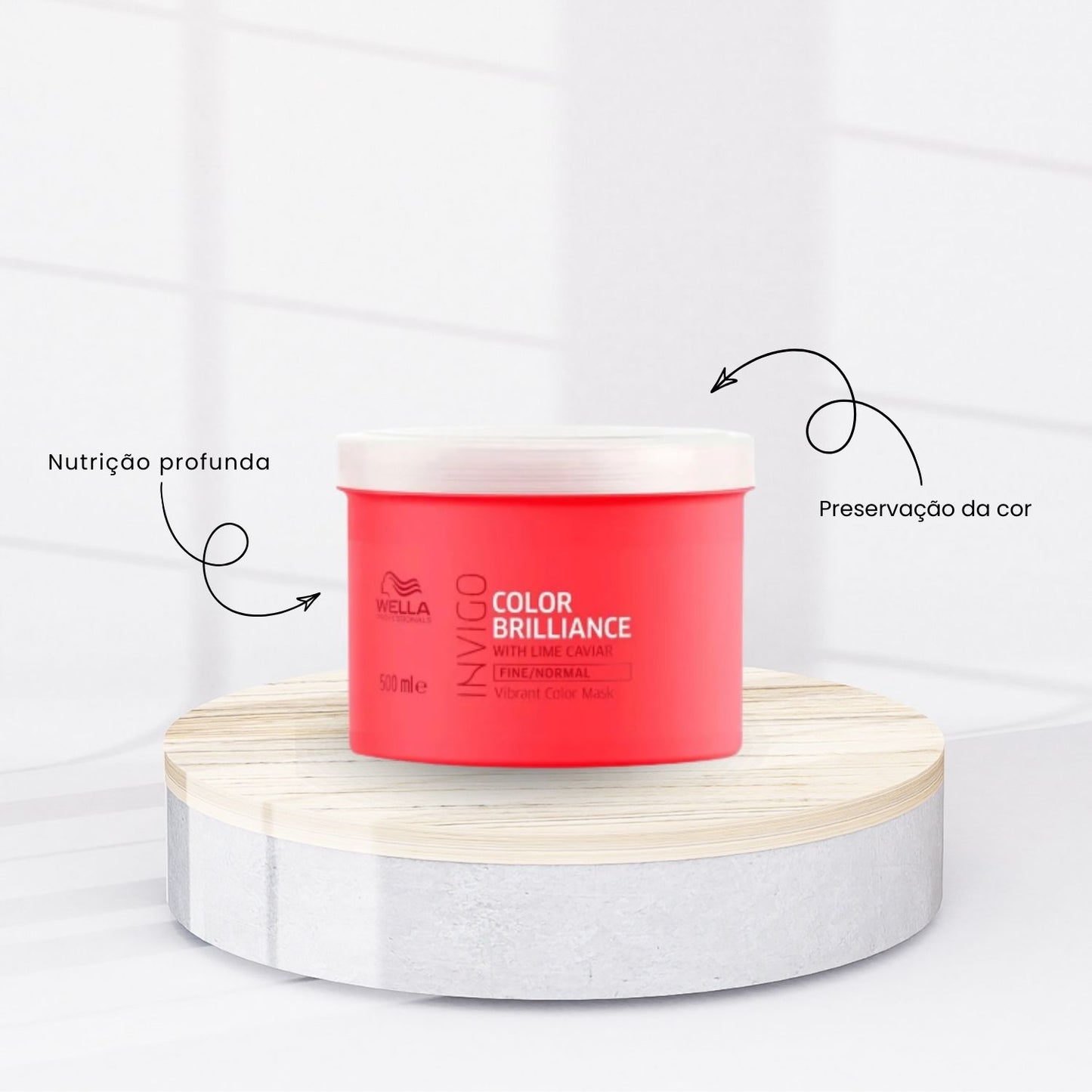 Kit Wella Invigo Color Brilliance Shampoo 1 Litro e Máscara 500 ml