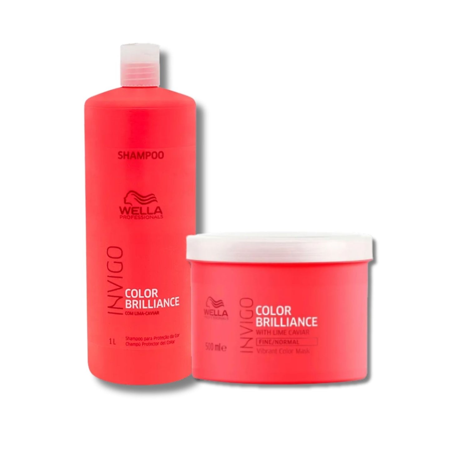 Kit Wella Invigo Color Brilliance Shampoo 1 Litro e Máscara 500 ml