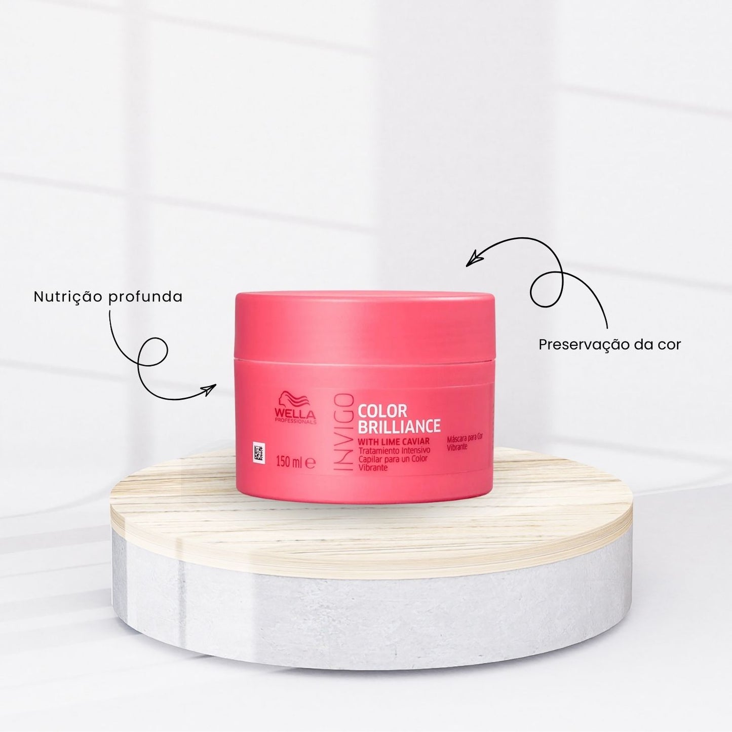 Kit Wella Invigo Color Brilliance Shampoo 250 ml + Condicionador 200 ml + Máscara 150 ml + Leave-in 150 ml