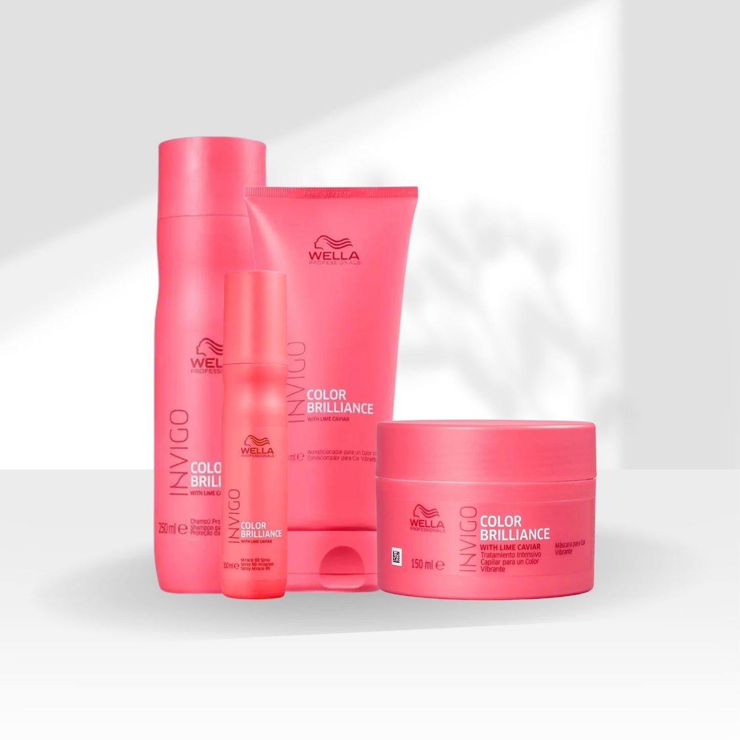 Kit Wella Invigo Color Brilliance Shampoo 250 ml + Condicionador 200 ml + Máscara 150 ml + Leave-in 150 ml
