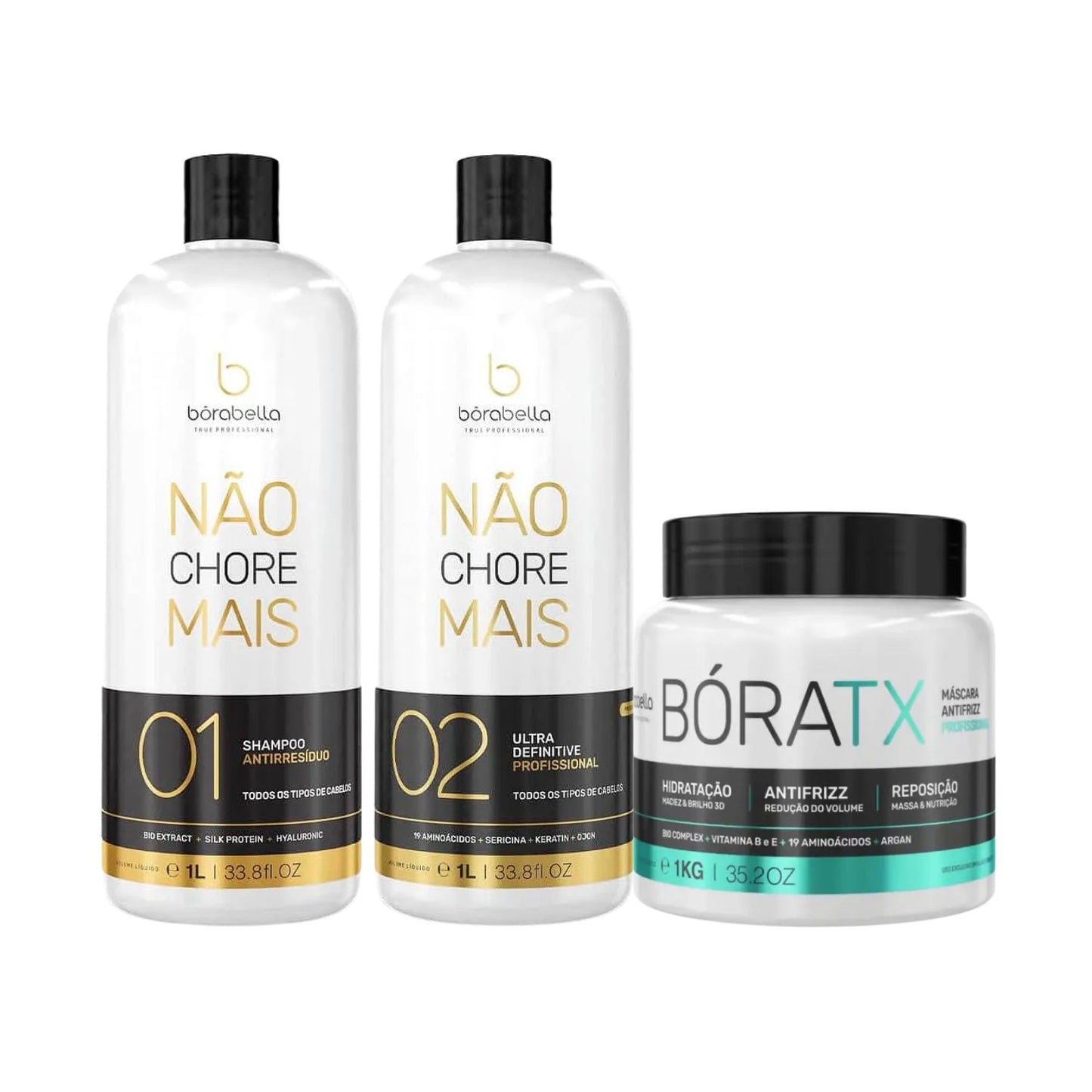 Kit Bórabella Progressiva Not Cry More 2 x 1 Litro + Boratox 1 Kg