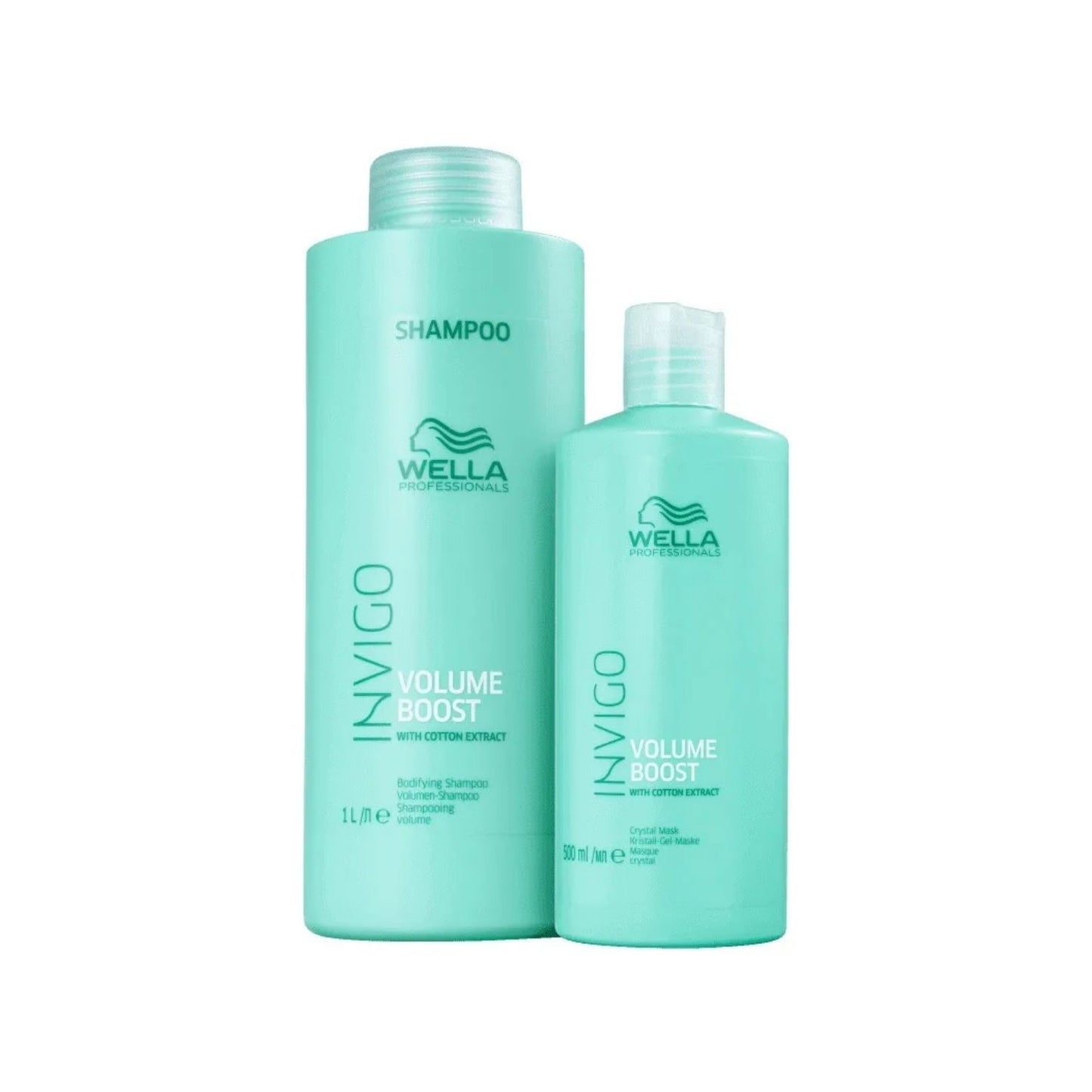 Kit Wella Invigo Volume Boost Salon Shampoo 1 Litro + Máscara 500 ml