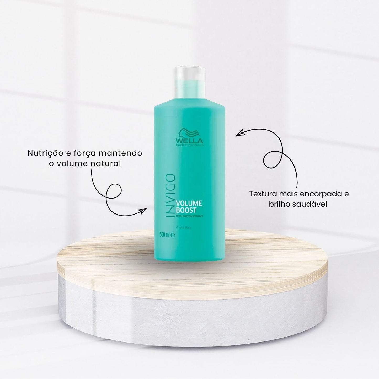 Kit Wella Invigo Volume Boost Salon Shampoo 1 Litro + Máscara 500 ml