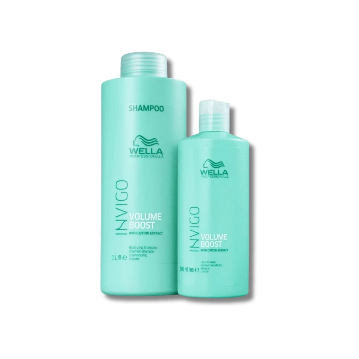 Kit Wella Invigo Volume Boost Salon Shampoo 1 Litro + Máscara 500 ml