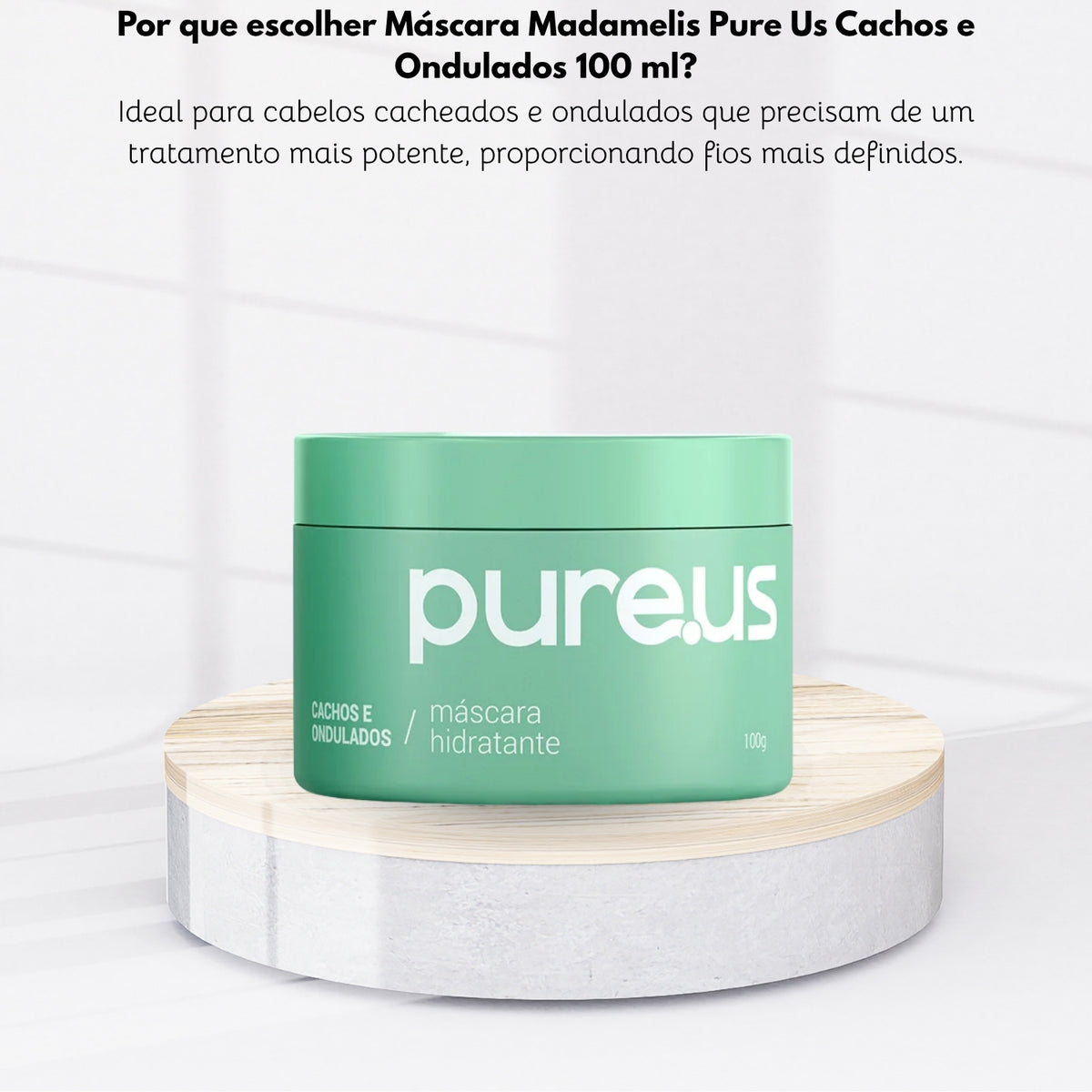 Máscara Madamelis Pure Us Cachos e Ondulados 100 ml