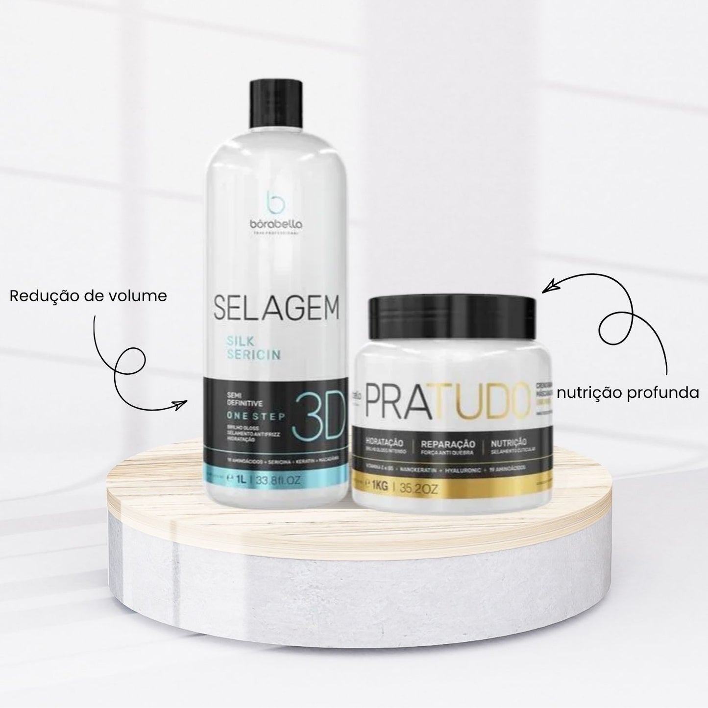 Kit Bórabella Selagem 3D Semi Definitiva + PraTudo 1 Kg