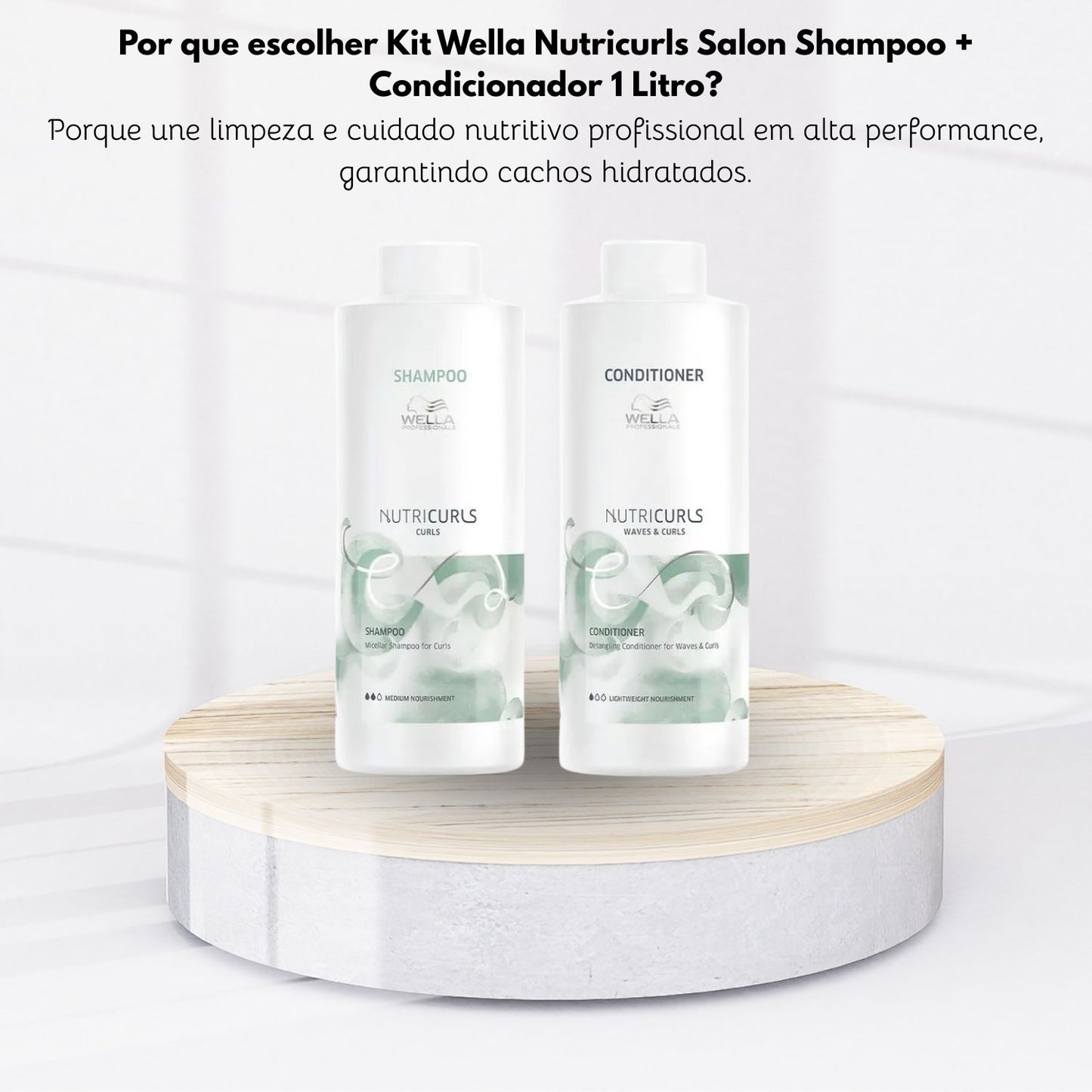 Kit Wella Nutricurls Salon Shampoo + Condicionador 1 Litro