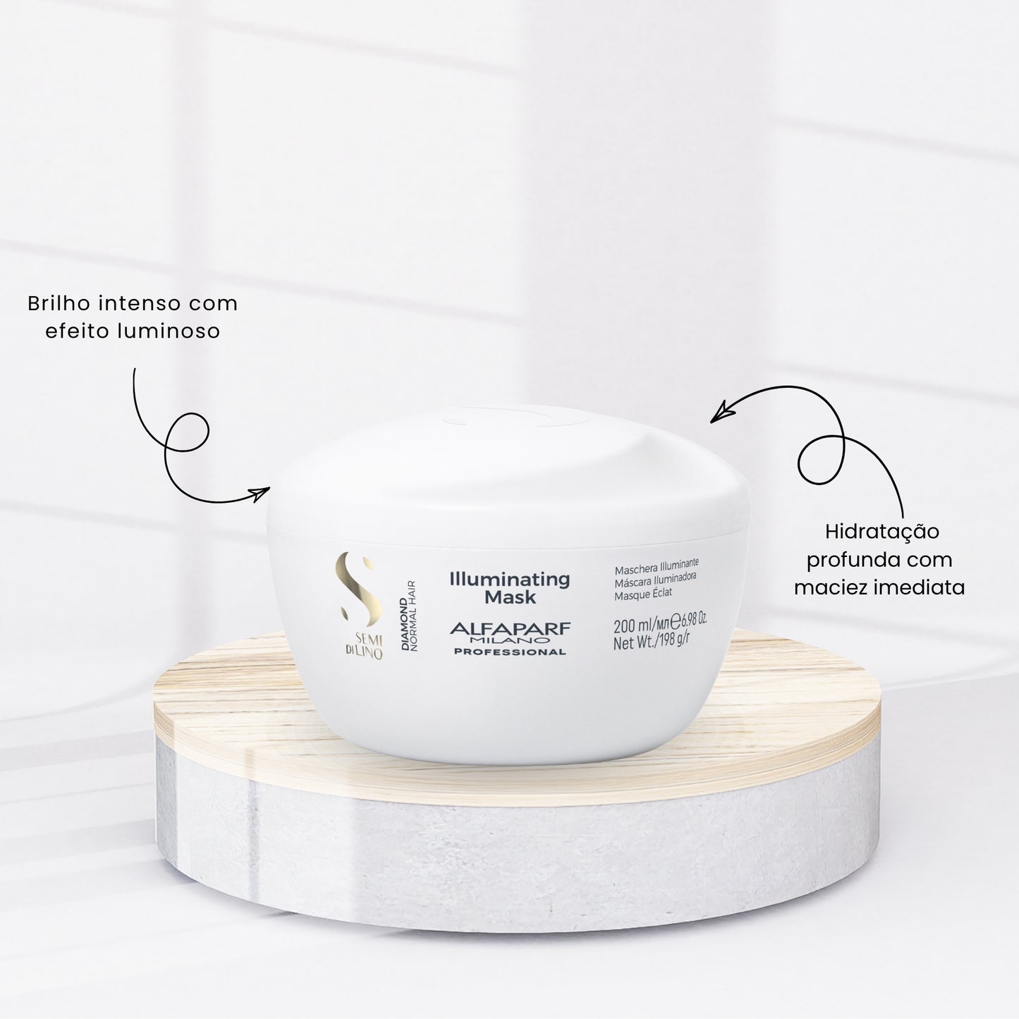 Máscara Alfaparf Semi Di Lino Diamond Illuminating 200 ml