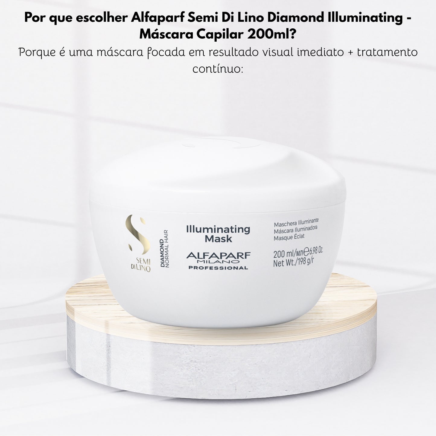 Máscara Alfaparf Semi Di Lino Diamond Illuminating 200 ml