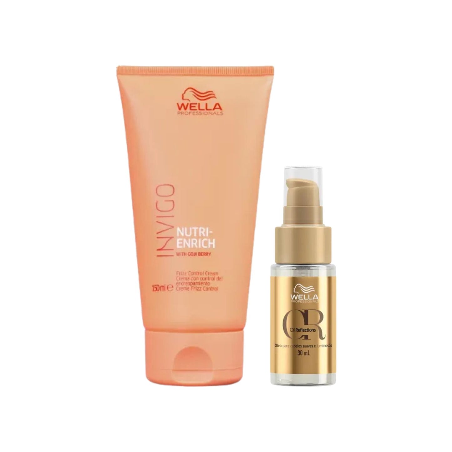 Kit Wella Oil Reflections Capilar 30 ml + Wella Invigo Nutri-enrich Frizz Control Leave-in 150 ml