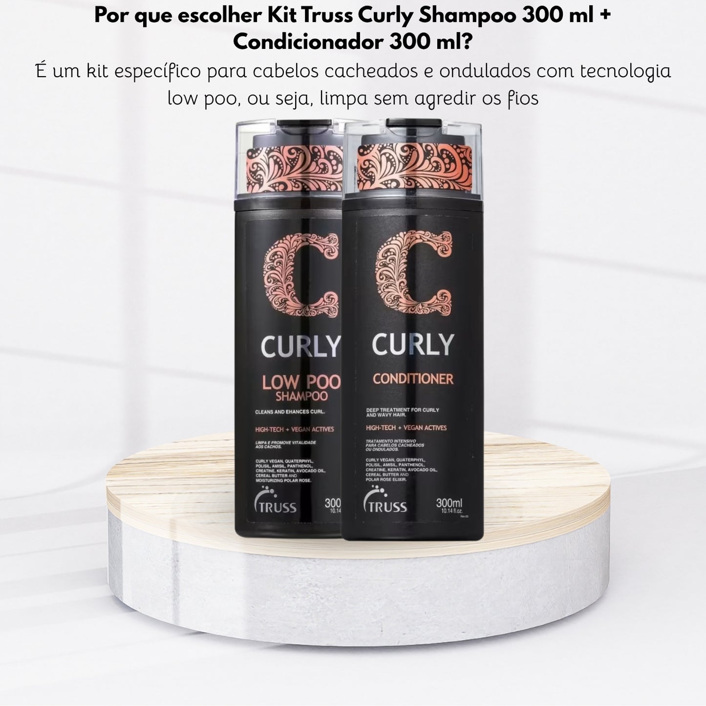Kit Truss Curly Low Poo Shampoo 300 ml + Condicionador 300 ml