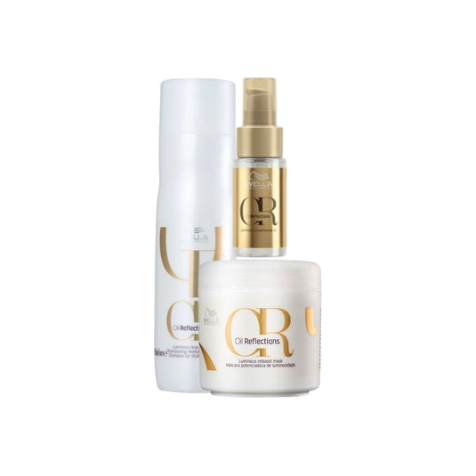 Kit Wella Oil Reflections Shampoo 250 ml + Oleo 30 ml + Máscara 150 ml