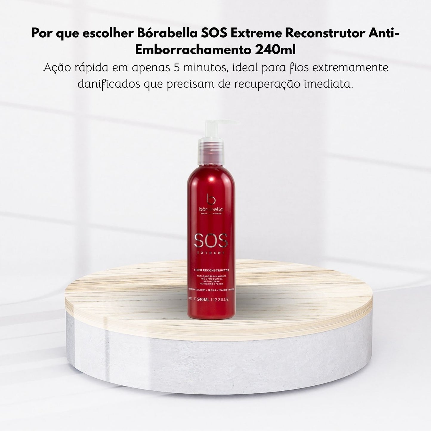 Kit Bórabella Máscara Pratudo Cronograma Capilar 1 Kg + SOS Extreme