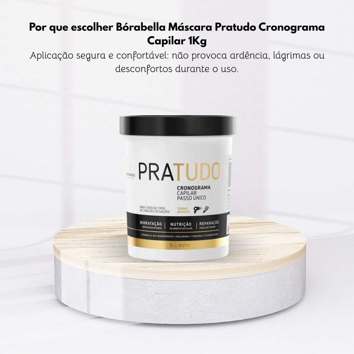 Kit Bórabella Máscara Pratudo Cronograma Capilar 1 Kg + SOS Extreme