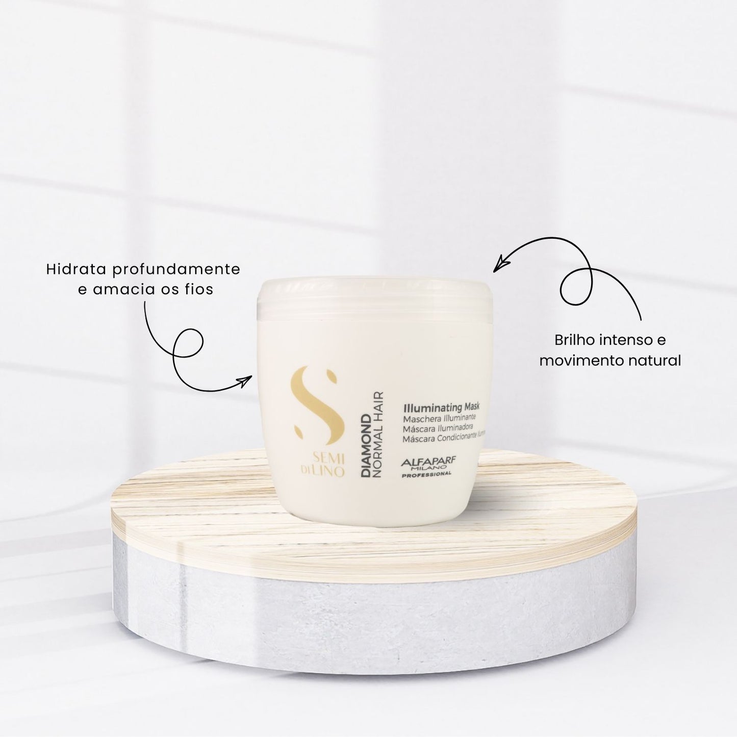 Máscara Alfaparf Semi Di Lino Diamond Illuminating 500 ml