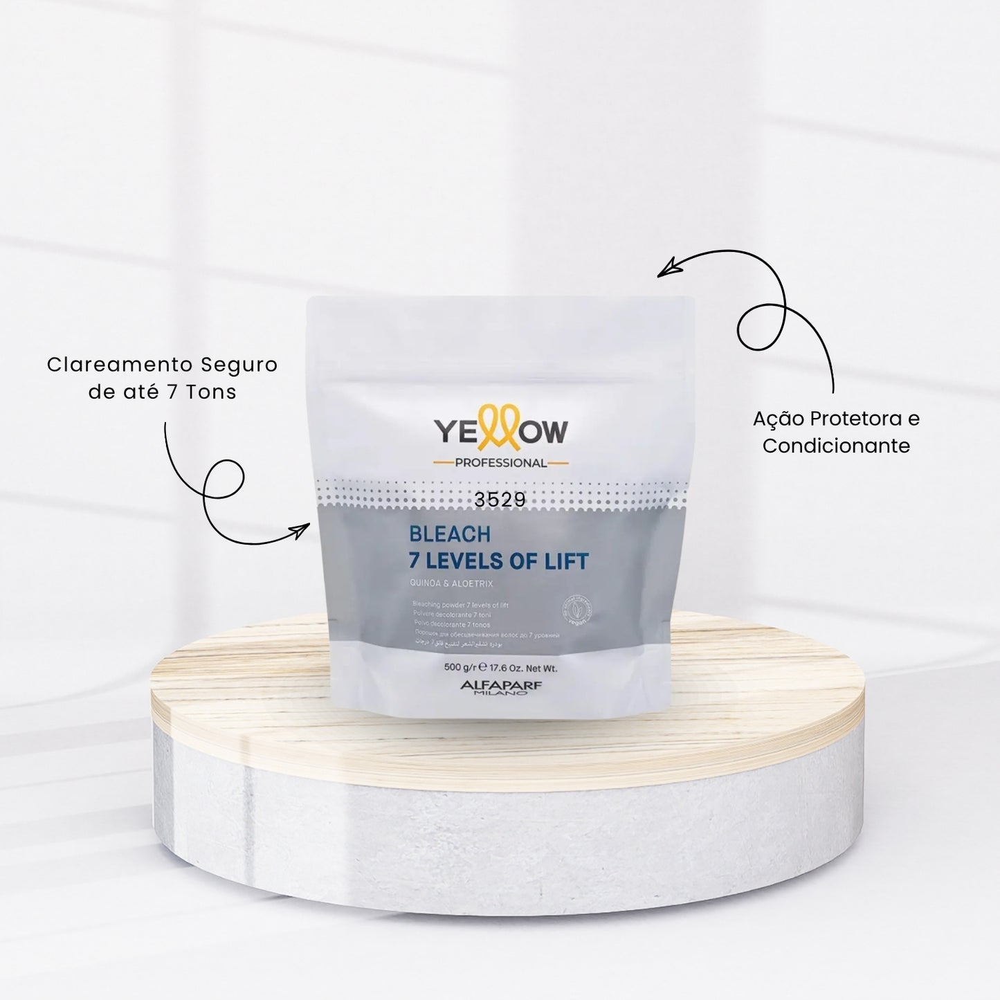 Pó Descolorante Yellow Bleach 7 Levels Of Lift 500 g