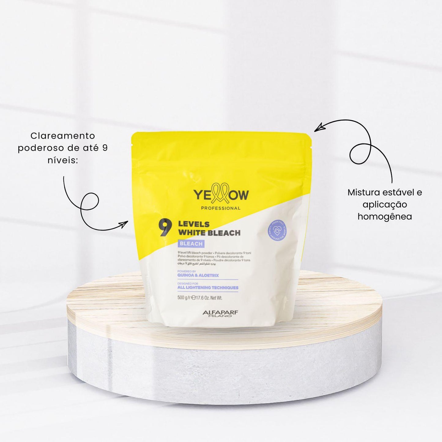 Pó Descolorante Yellow Bleach 9 Levels Of Lift 500 g