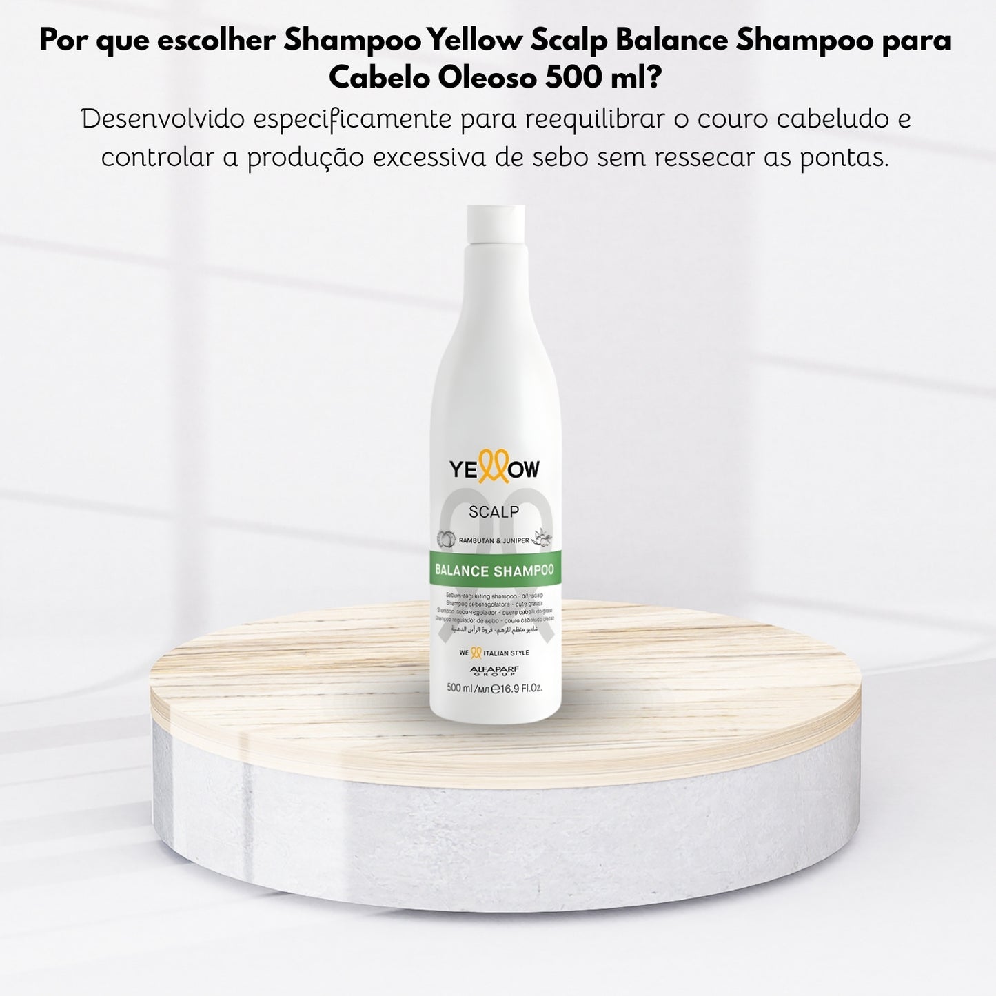 Shampoo Yellow Scalp Balance Shampoo para Cabelo Oleoso 500 ml