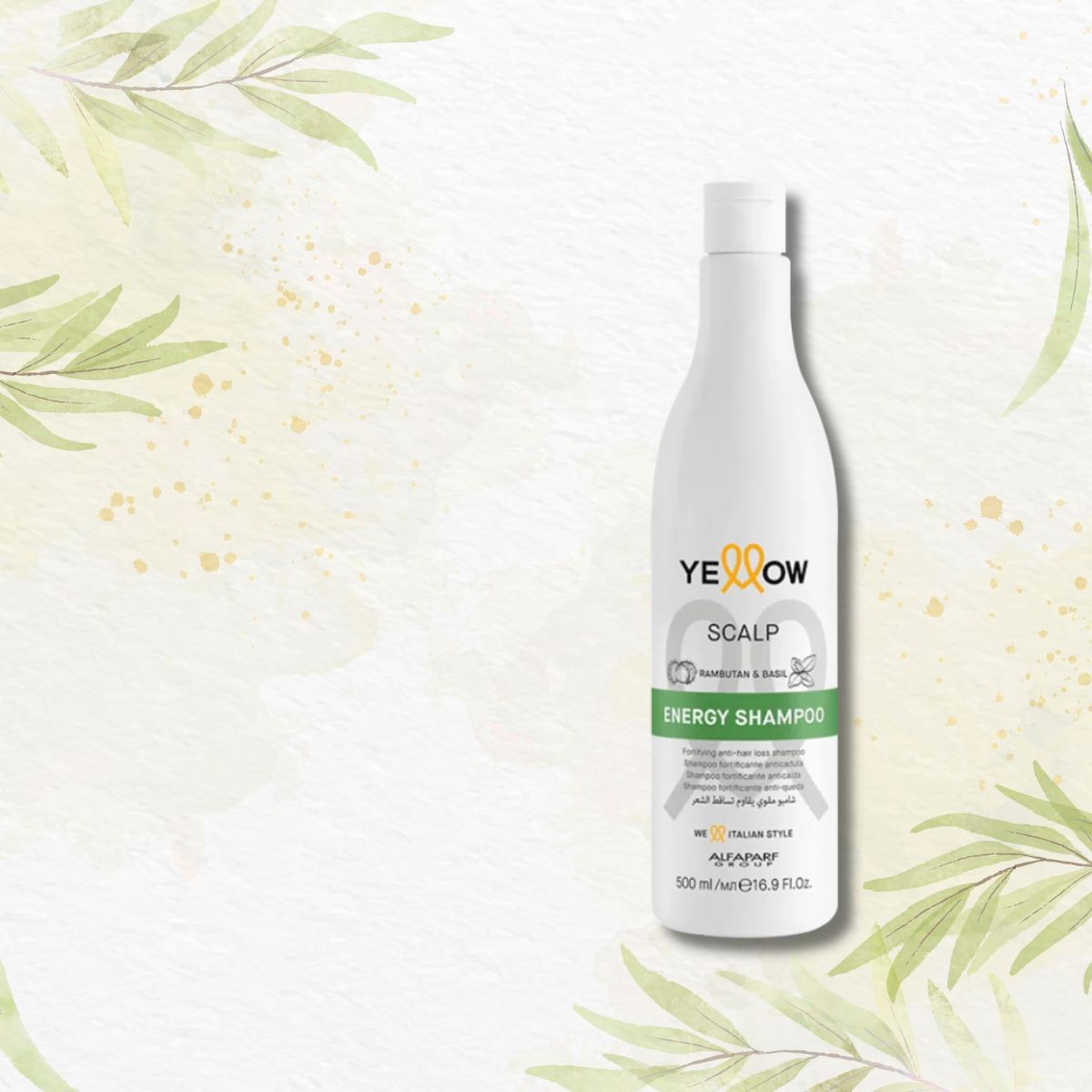 Shampoo Yellow Scalp Energy Shampoo para Cabelo Oleoso 500 ml