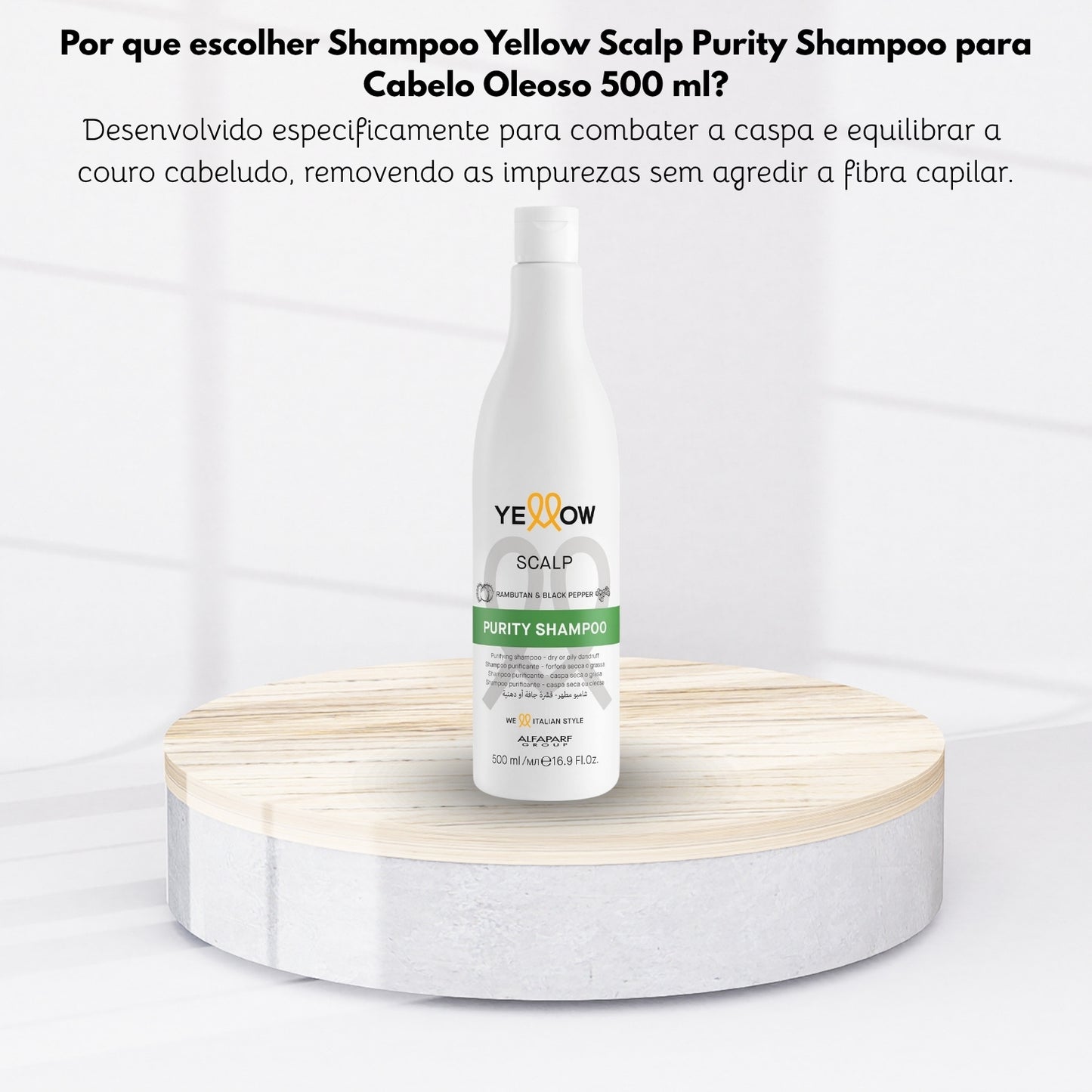 Shampoo Yellow Scalp Purity Shampoo para Cabelo Oleoso 500 ml