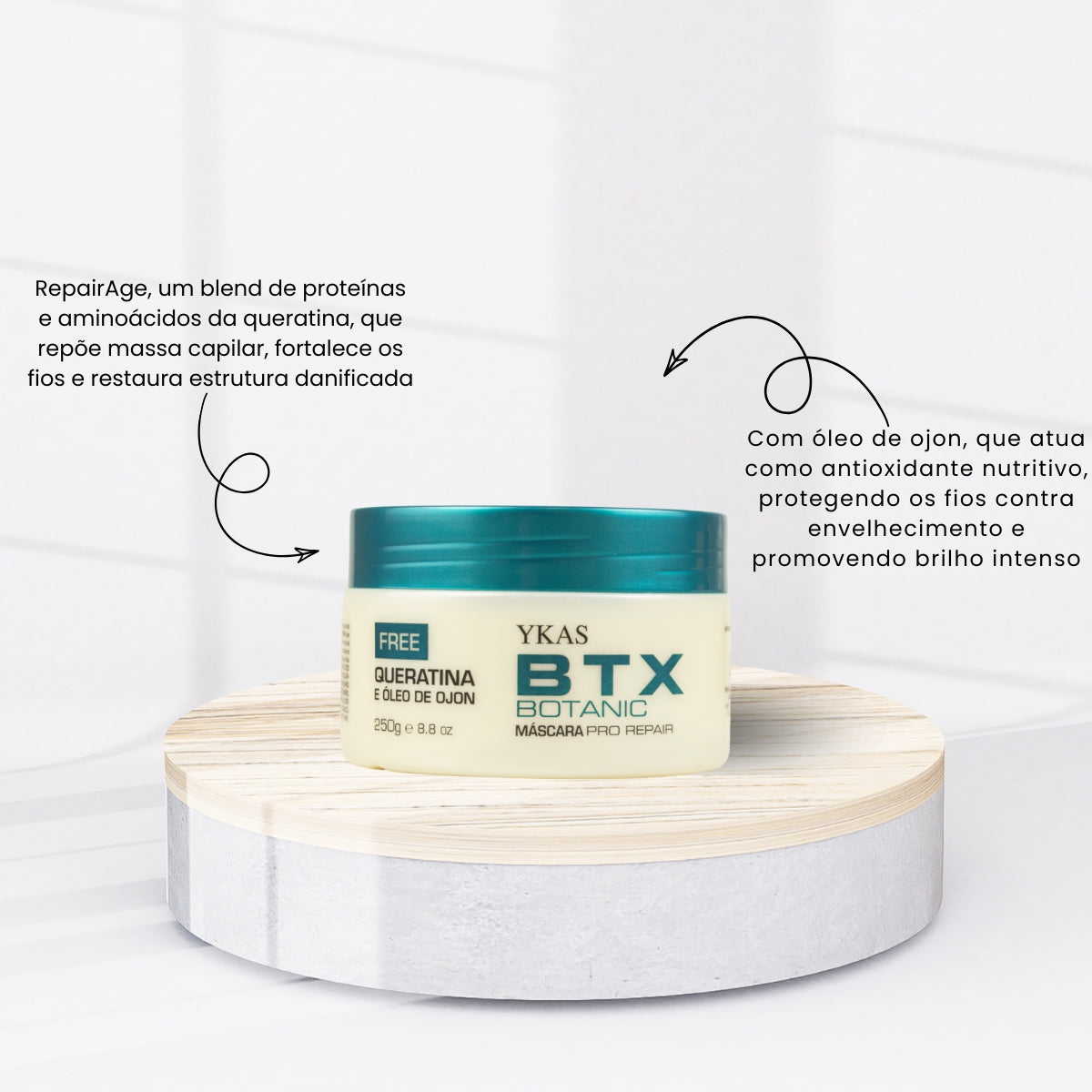 Botox Capilar Capilar Ykas BBtox Botanic Pro Repair Anti-Frizz Máscara 250 g