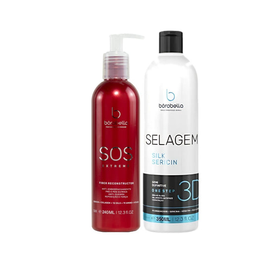 Kit Bórabella Selagem 3D Semi Definitiva Orgânica 350 ml + SOS Extreme