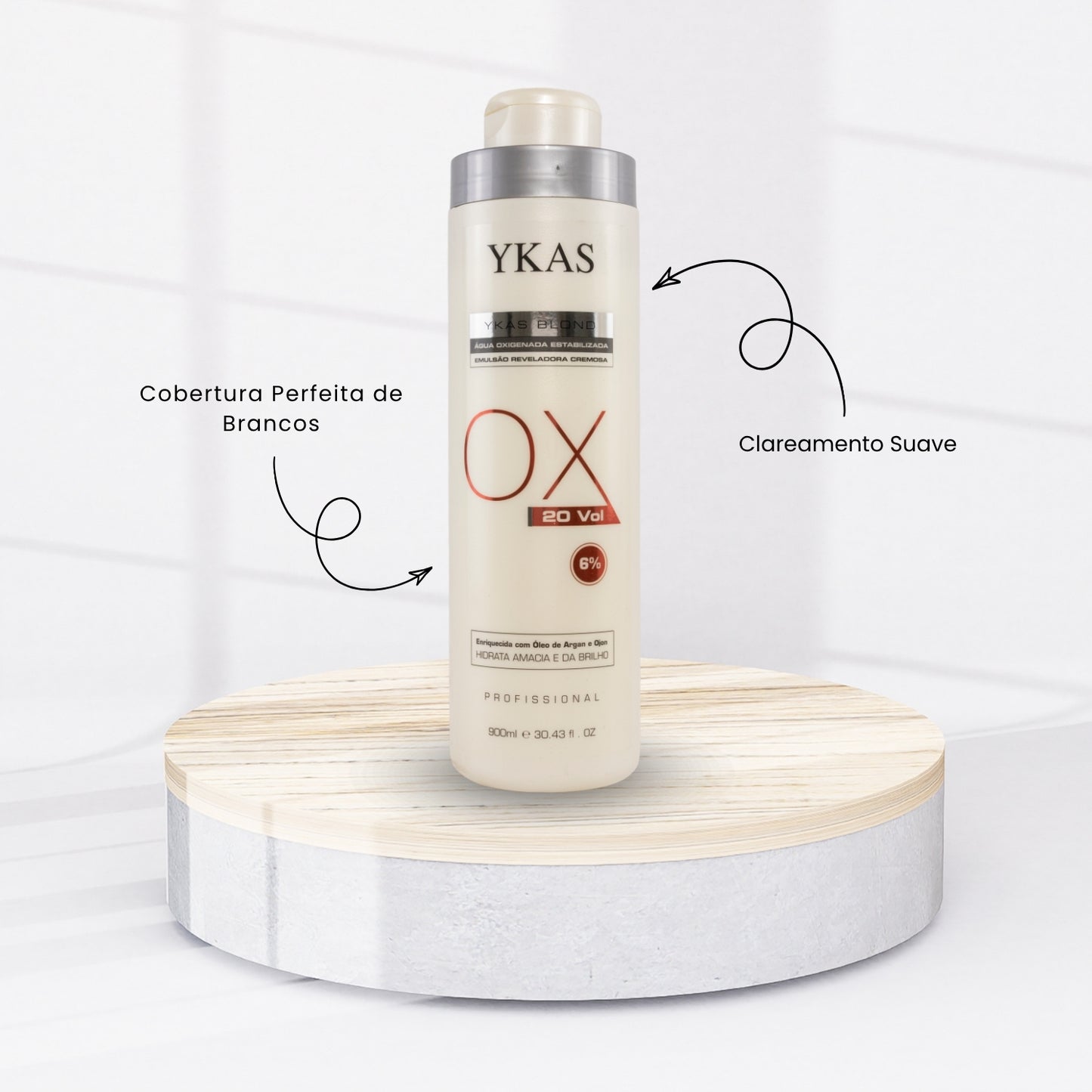 Agua Oxigenada Ykas Blond Ox 900 ml 20 Volumes